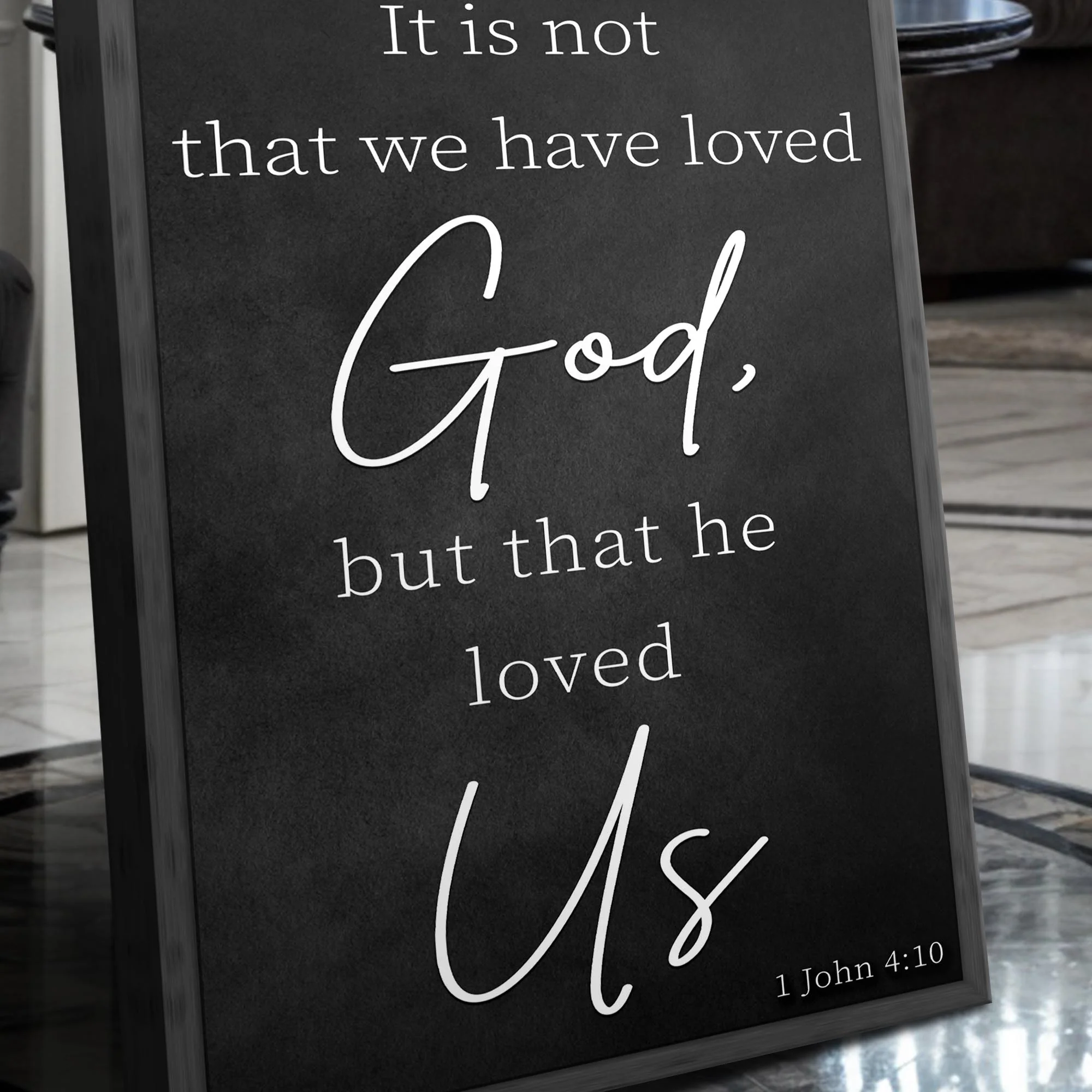 1 John 4:10 Faith Sign V - Image 5