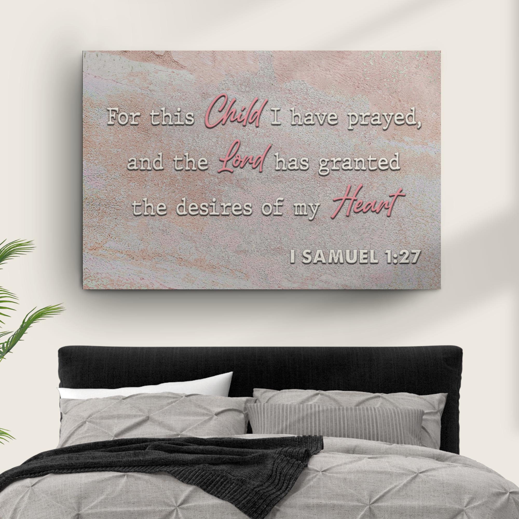 1 Samuel 1:27 - For This Child I Have Prayed Sign - Image 2