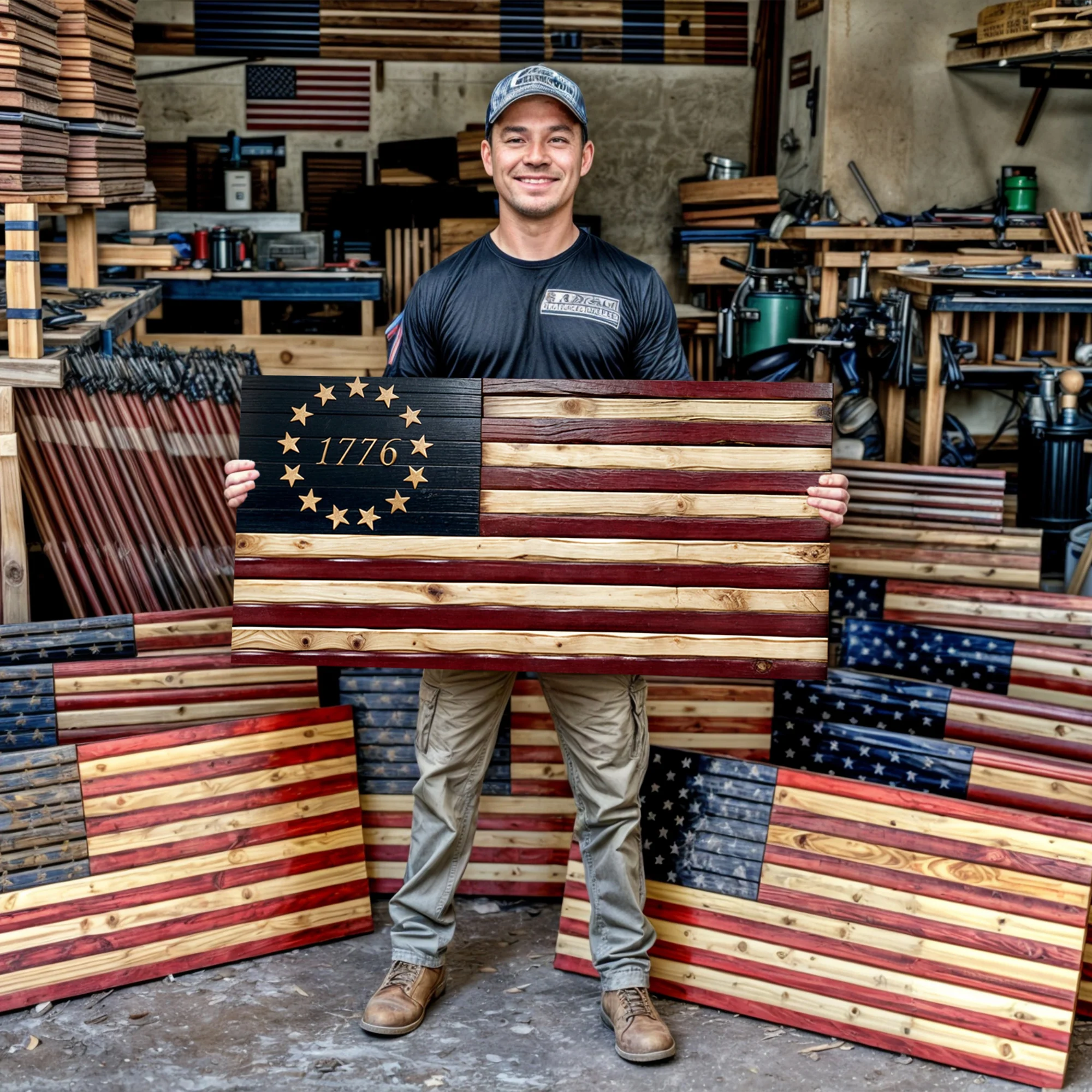 1776 American Flag Wall Art - Image 2