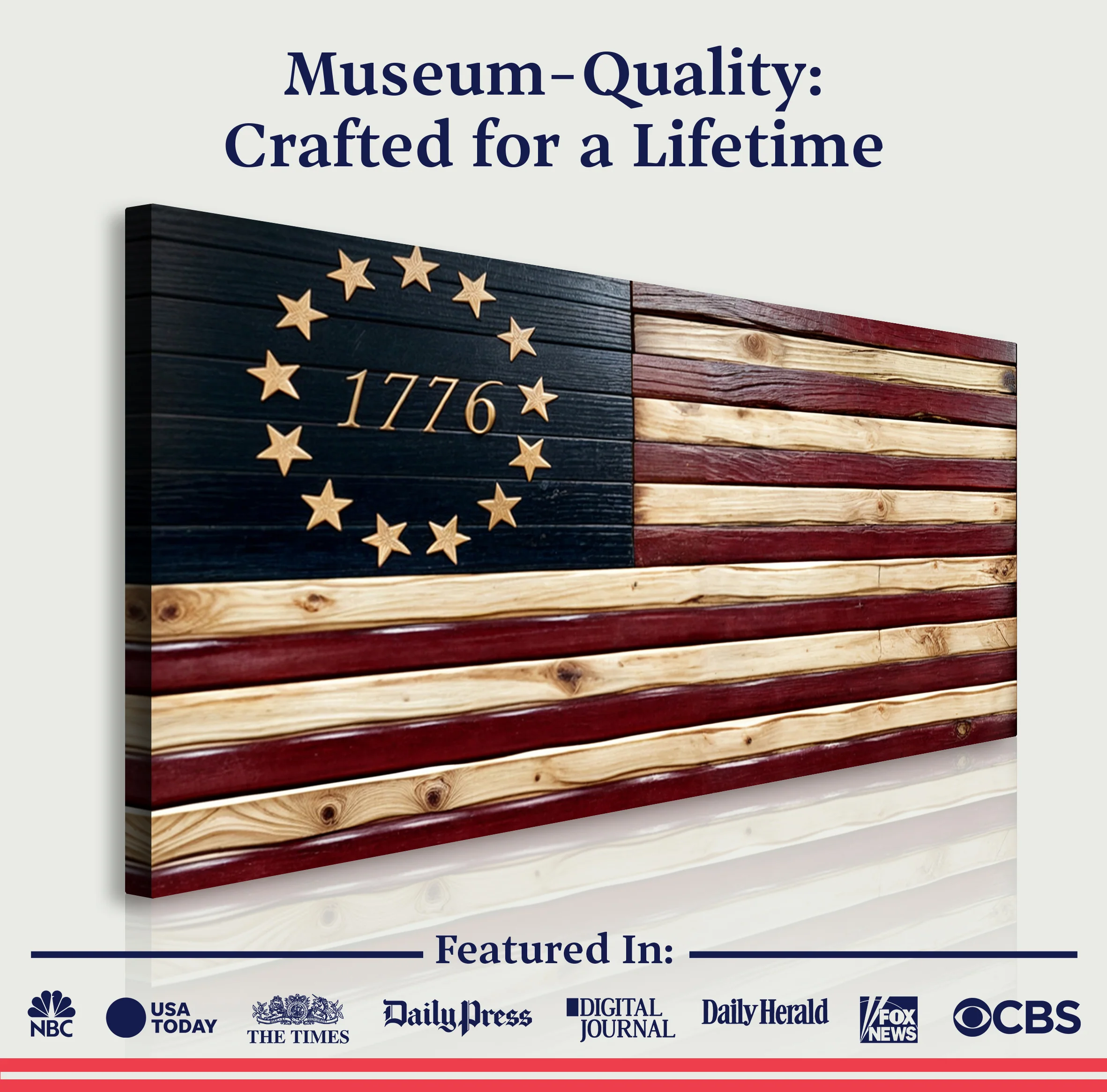1776 American Flag Wall Art - Image 6