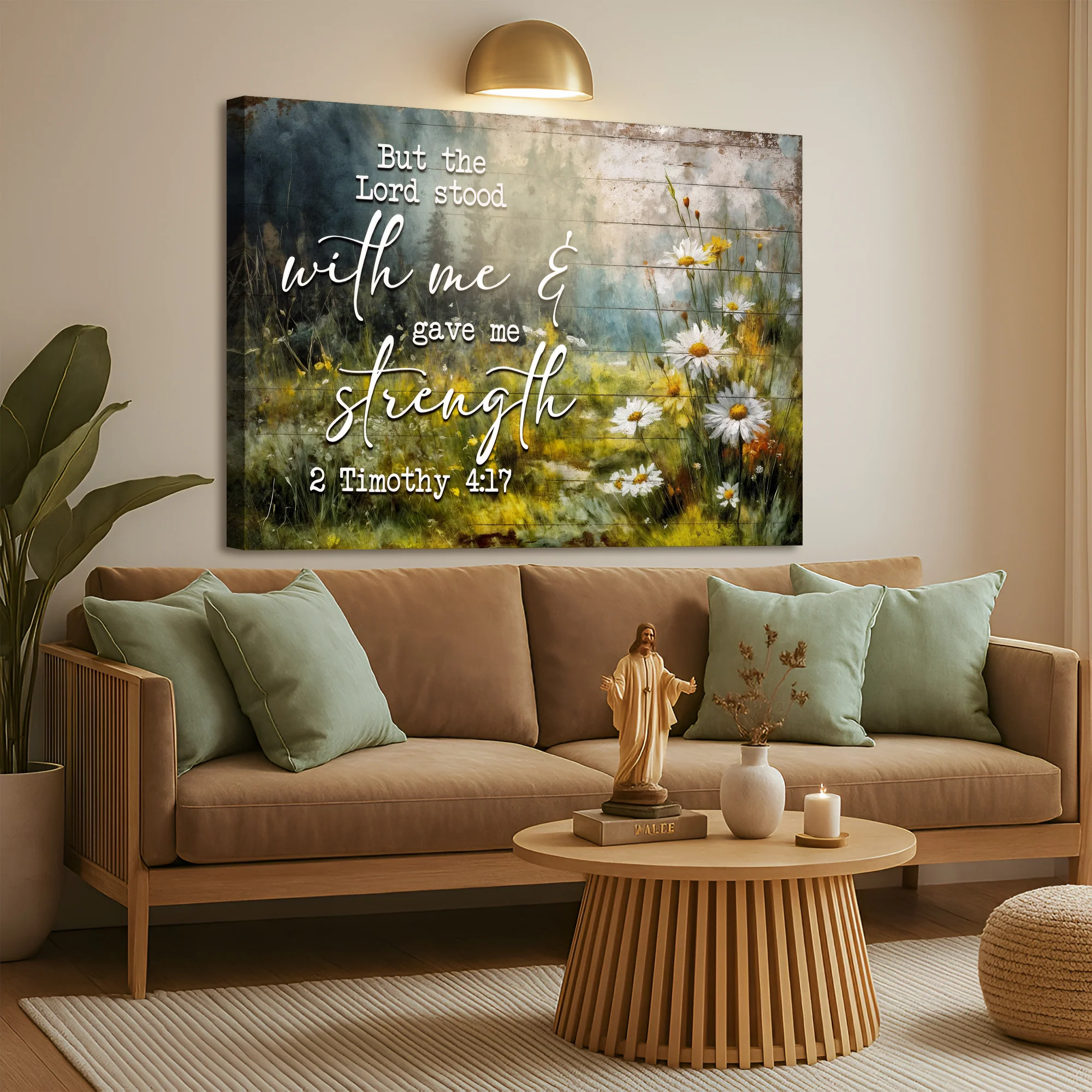 2 Timothy 4:17 - But The Lord Stood With Me Faith Sign - Image 2