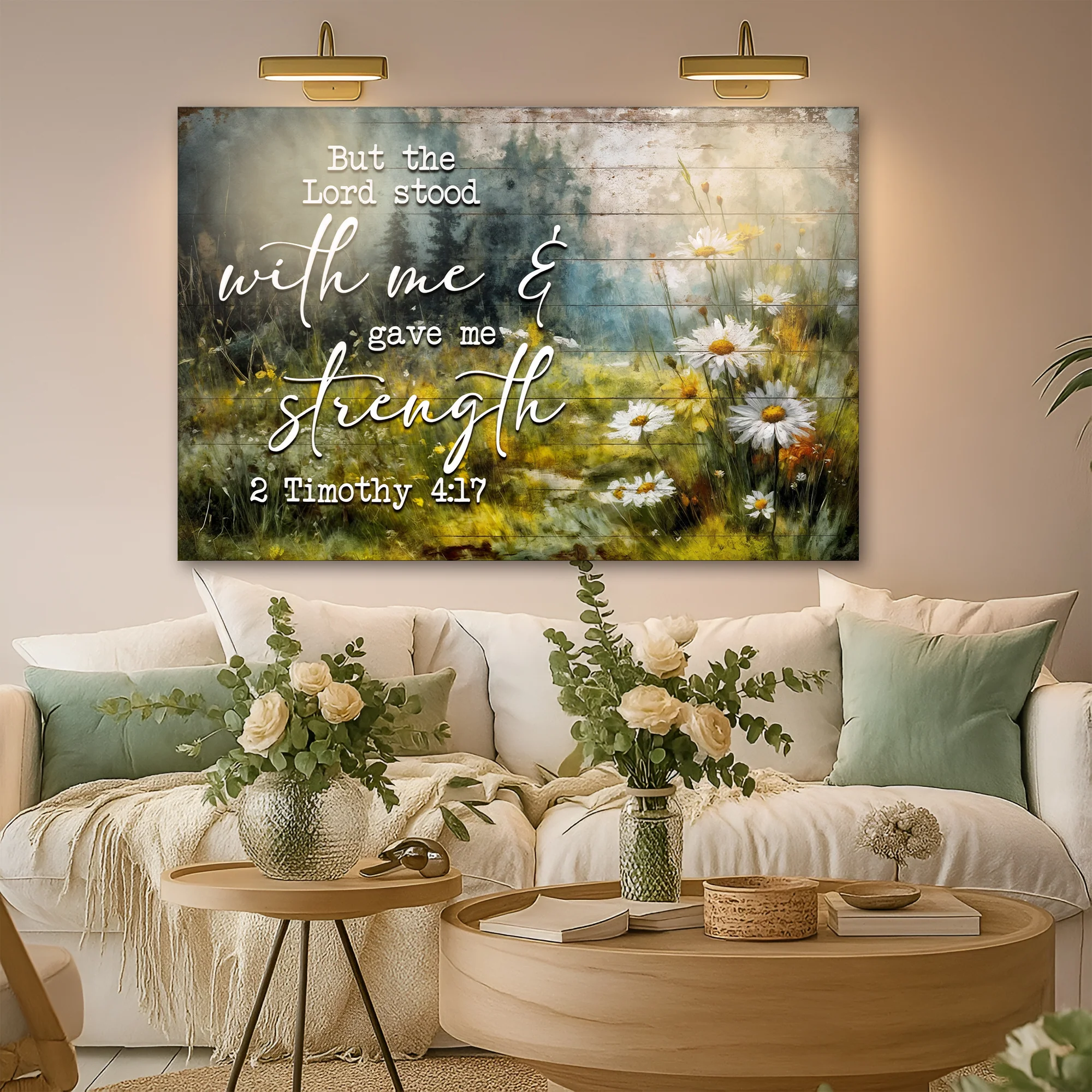 2 Timothy 4:17 - But The Lord Stood With Me Faith Sign - Image 5