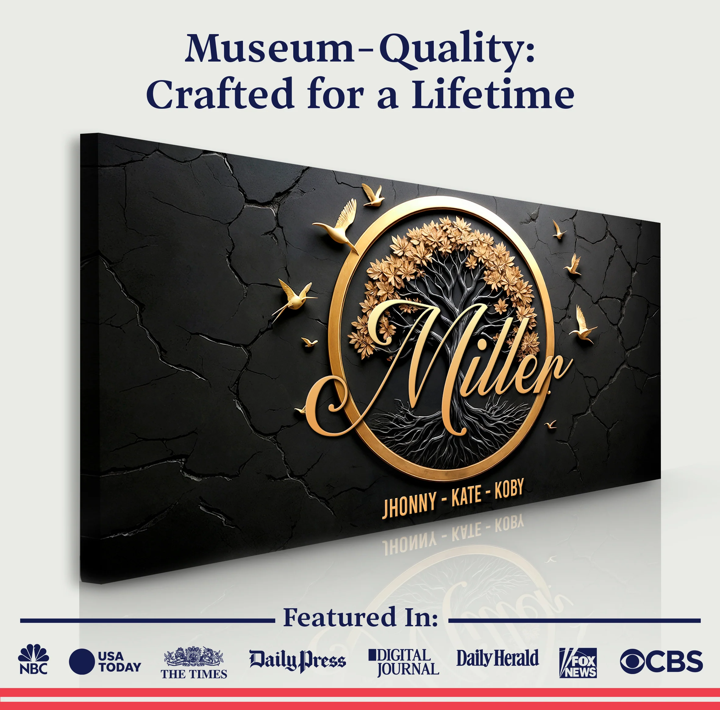 3D Celtic Tree Of Life Family Name Sign - Image 6