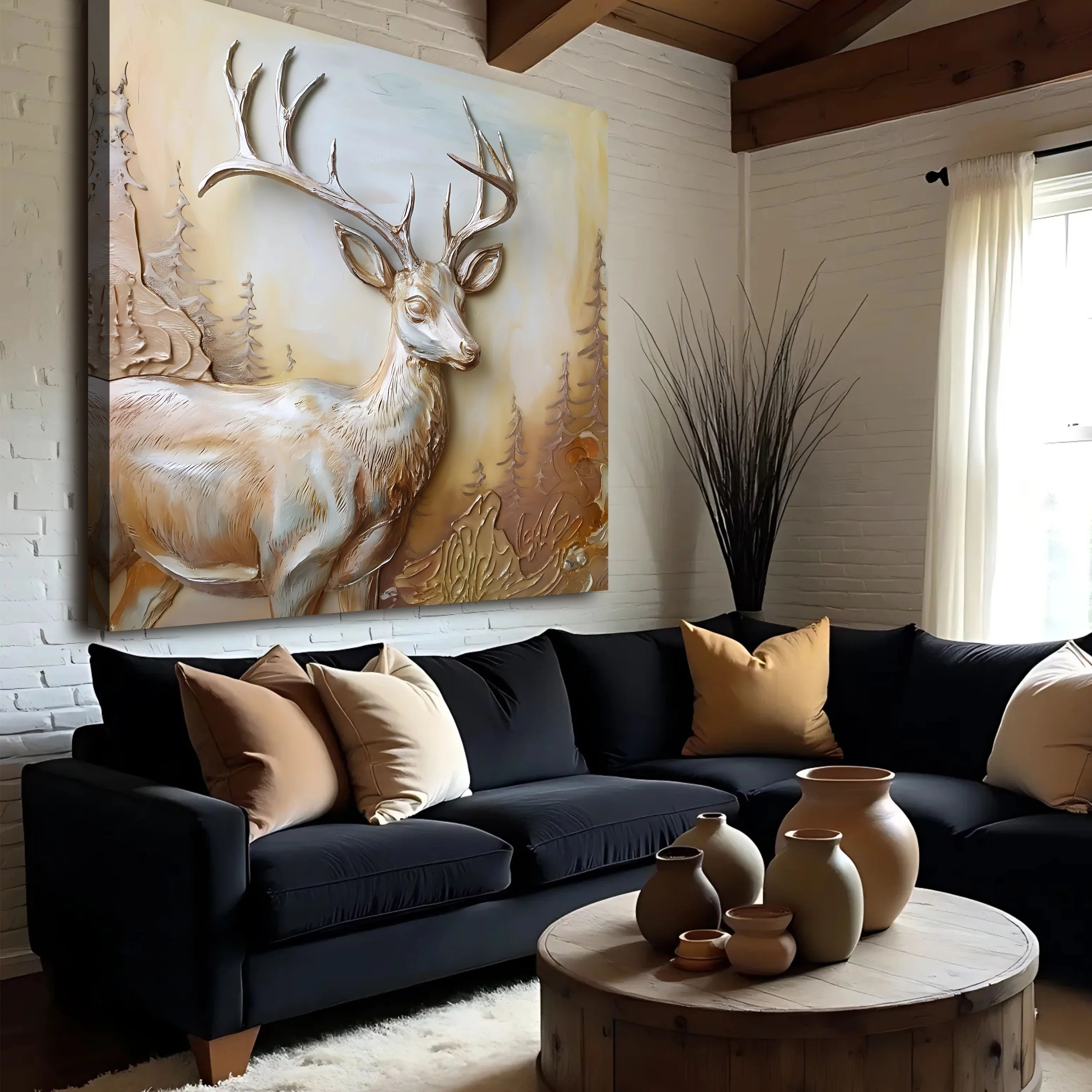 3D Deer Wall Art - Image 2