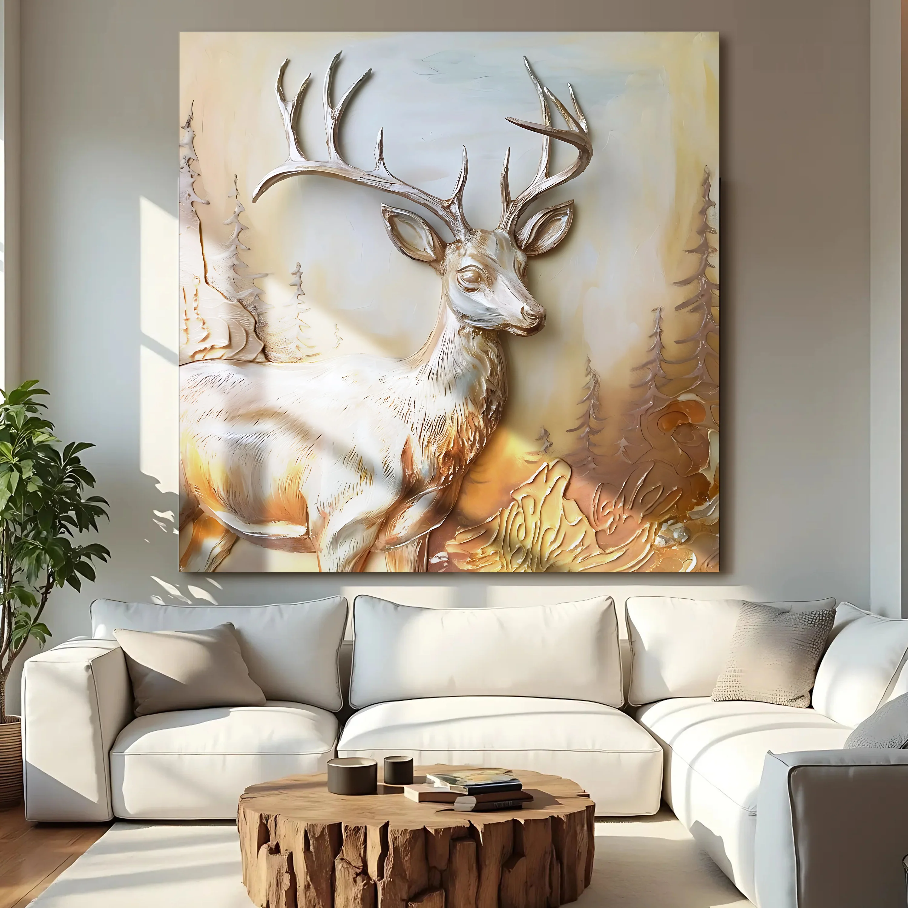 3D Deer Wall Art - Image 3