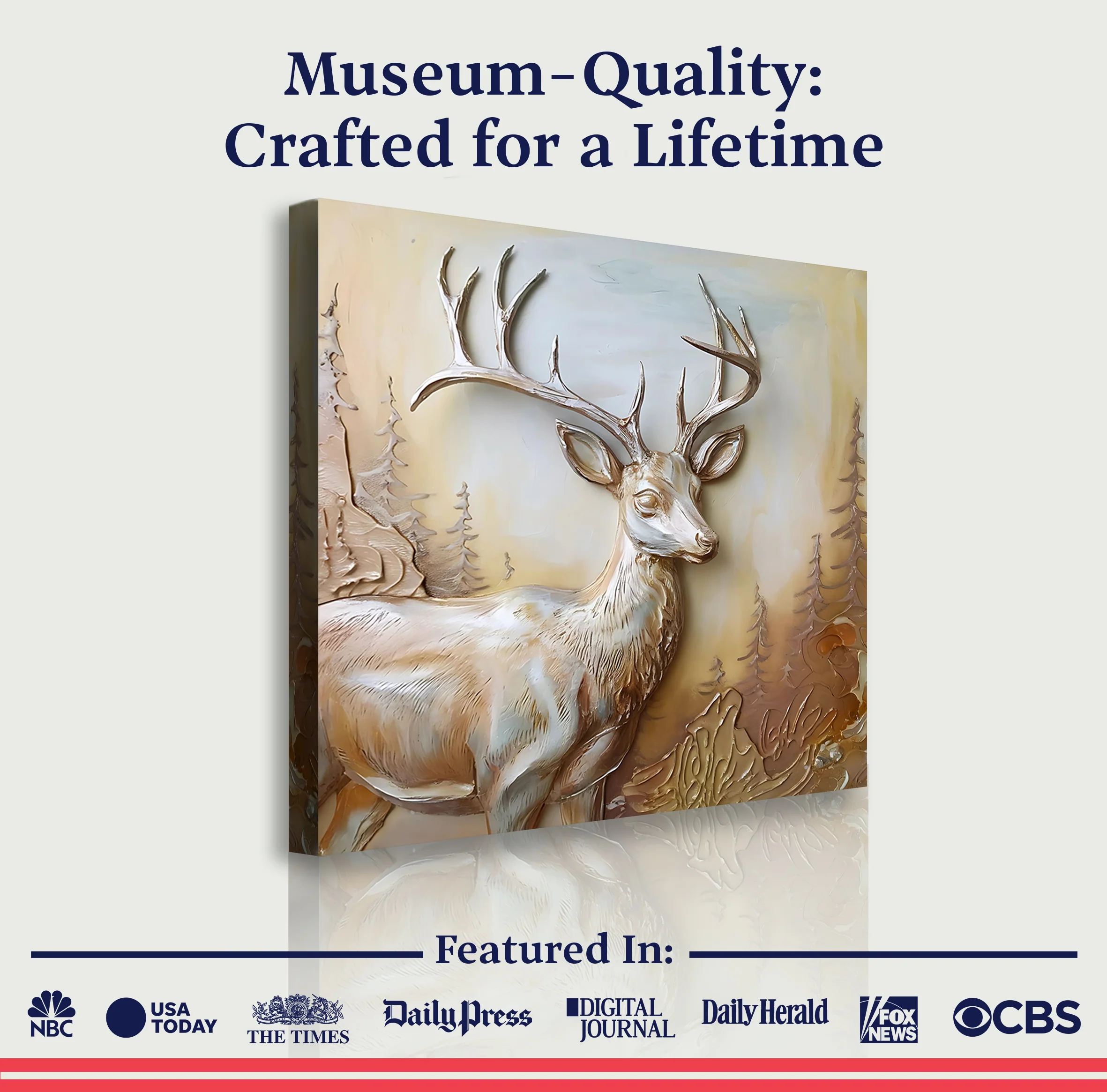 3D Deer Wall Art - Image 6