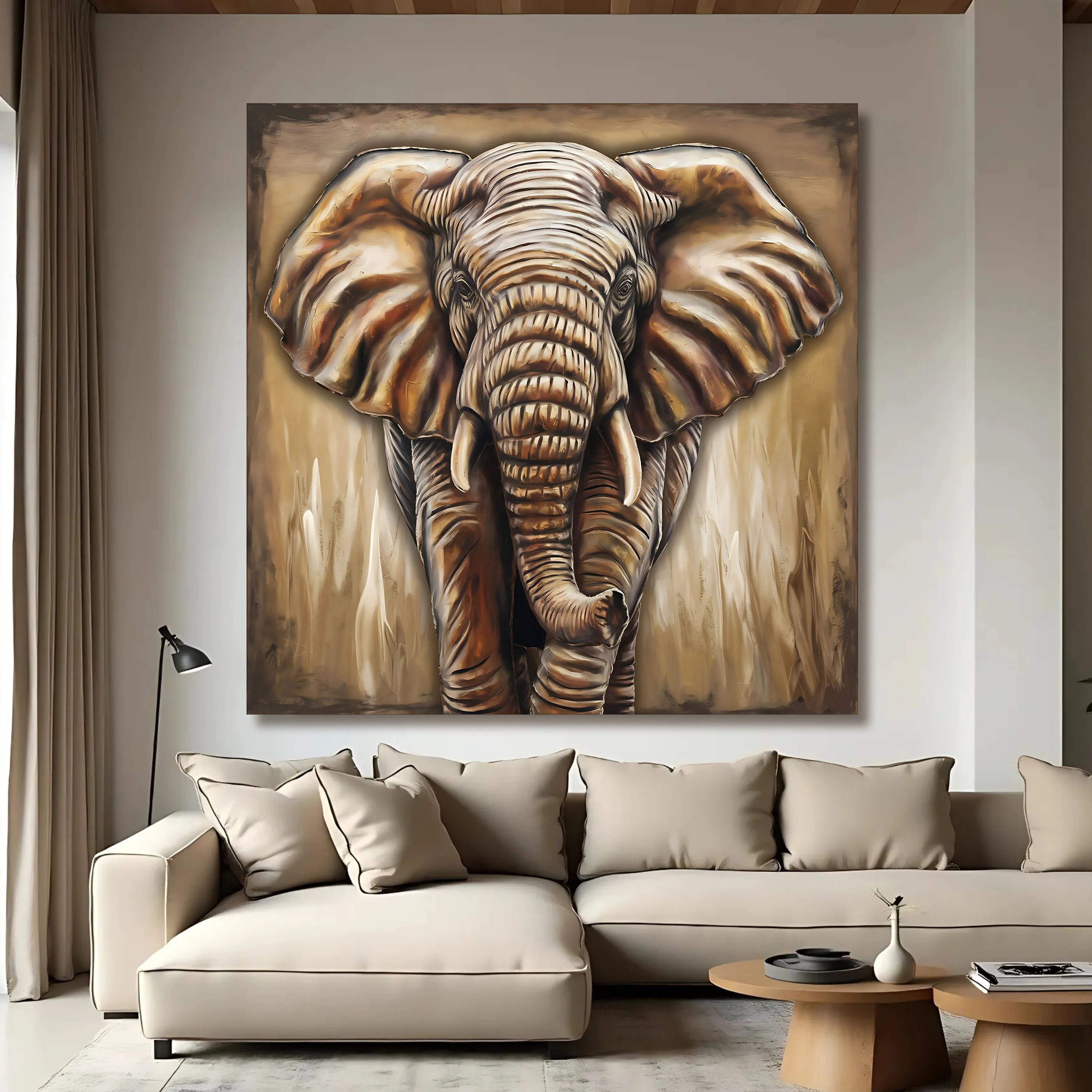 3D Elephant Wall Art - Image 2