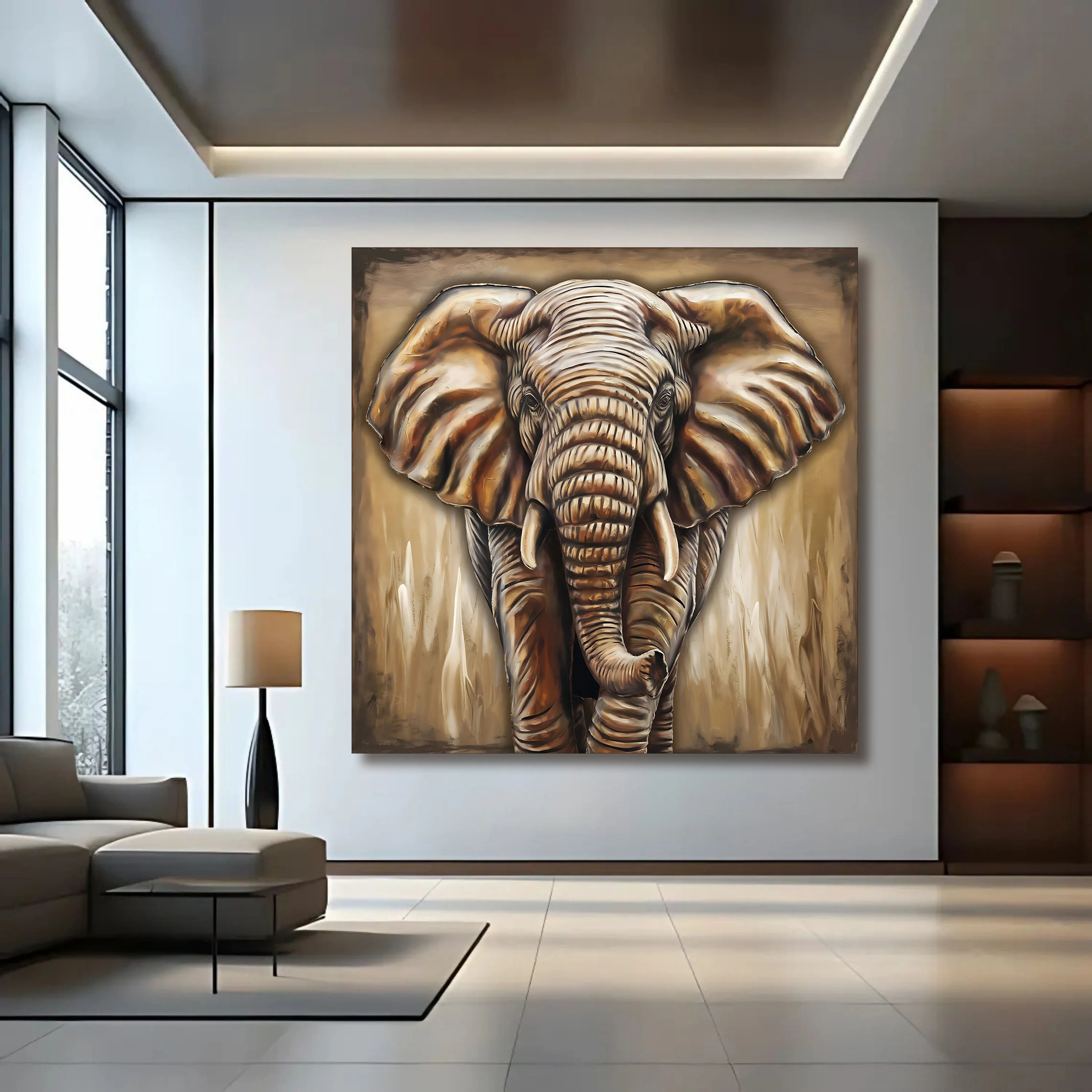 3D Elephant Wall Art - Image 3