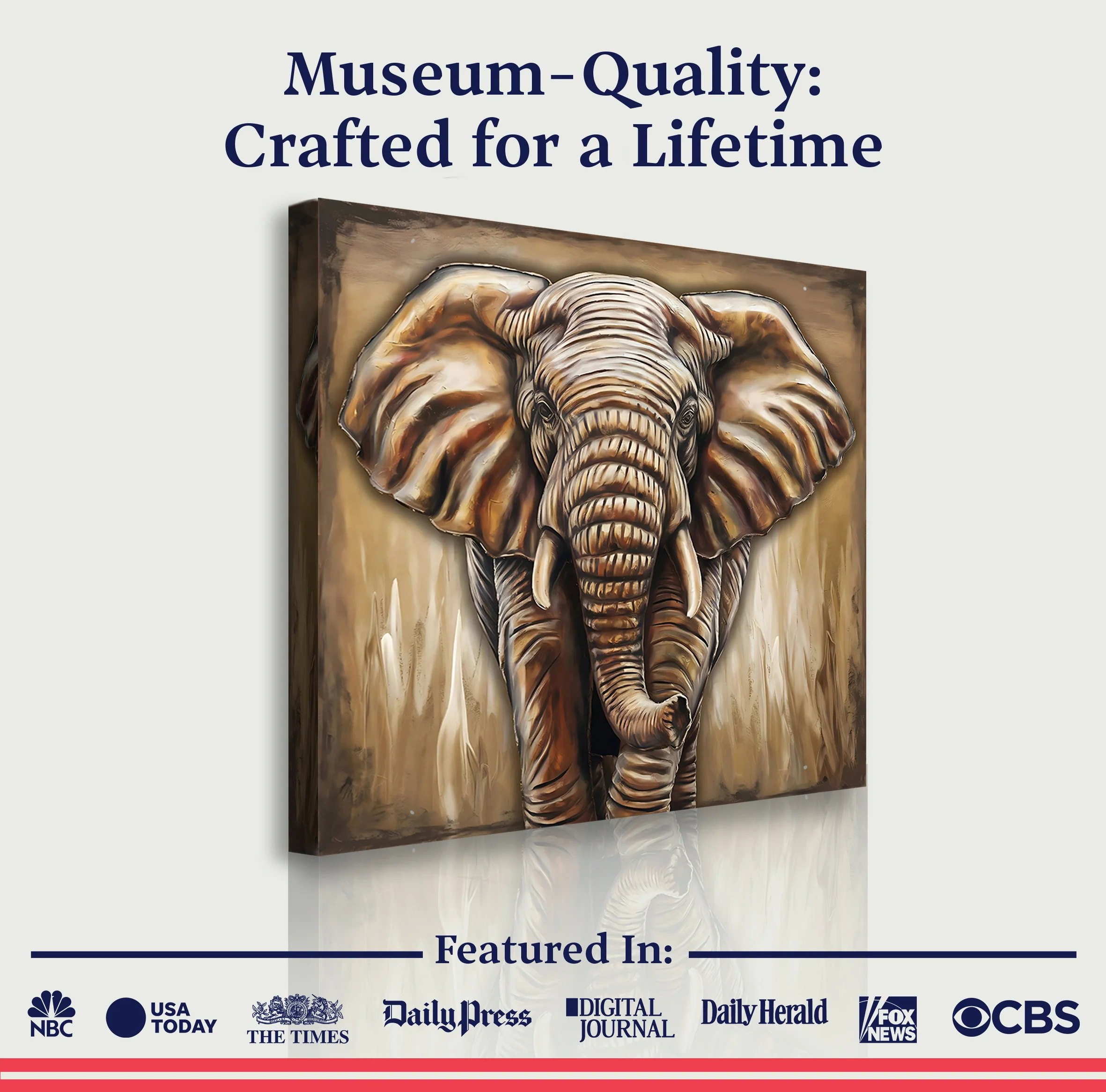 3D Elephant Wall Art - Image 6