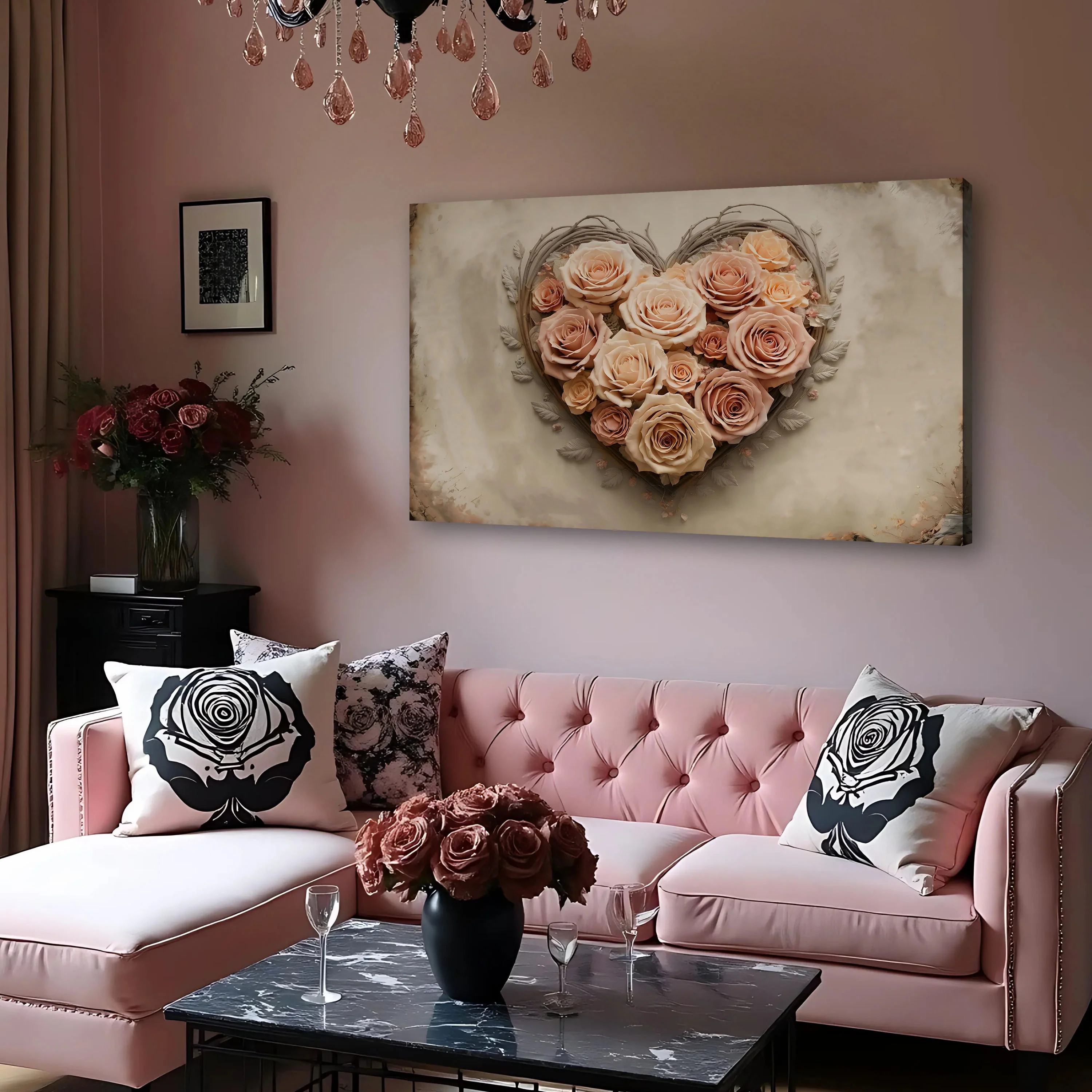 3D Floral Heart Wall Art III - Image 4