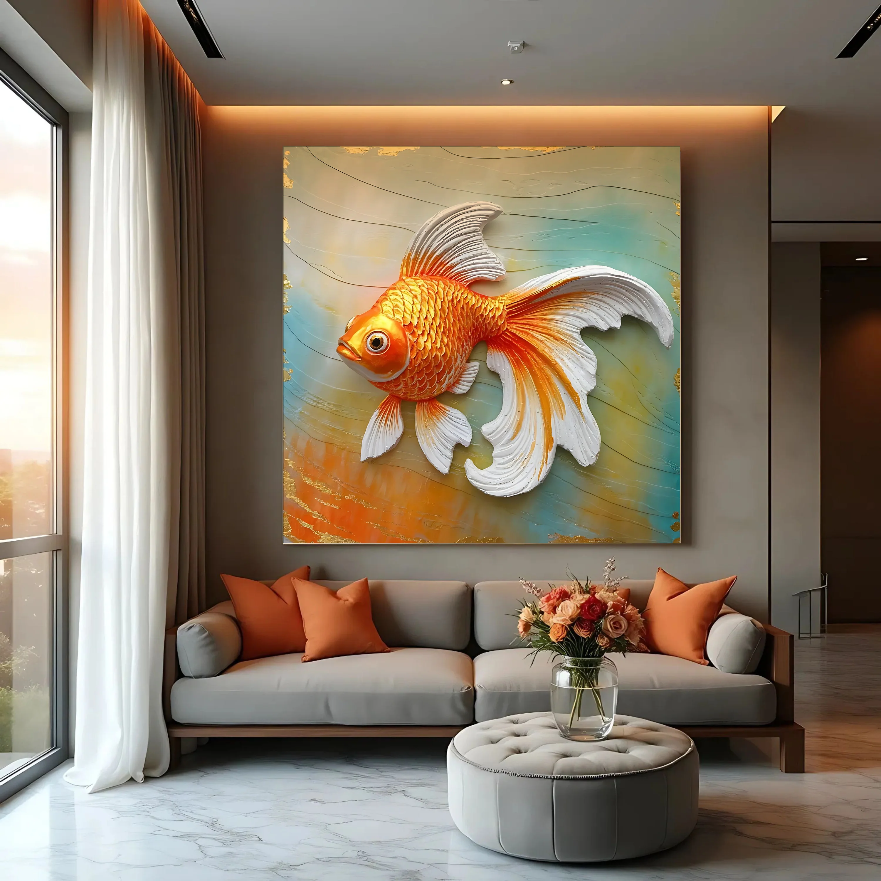 3D Goldfish Wall Art - Image 3