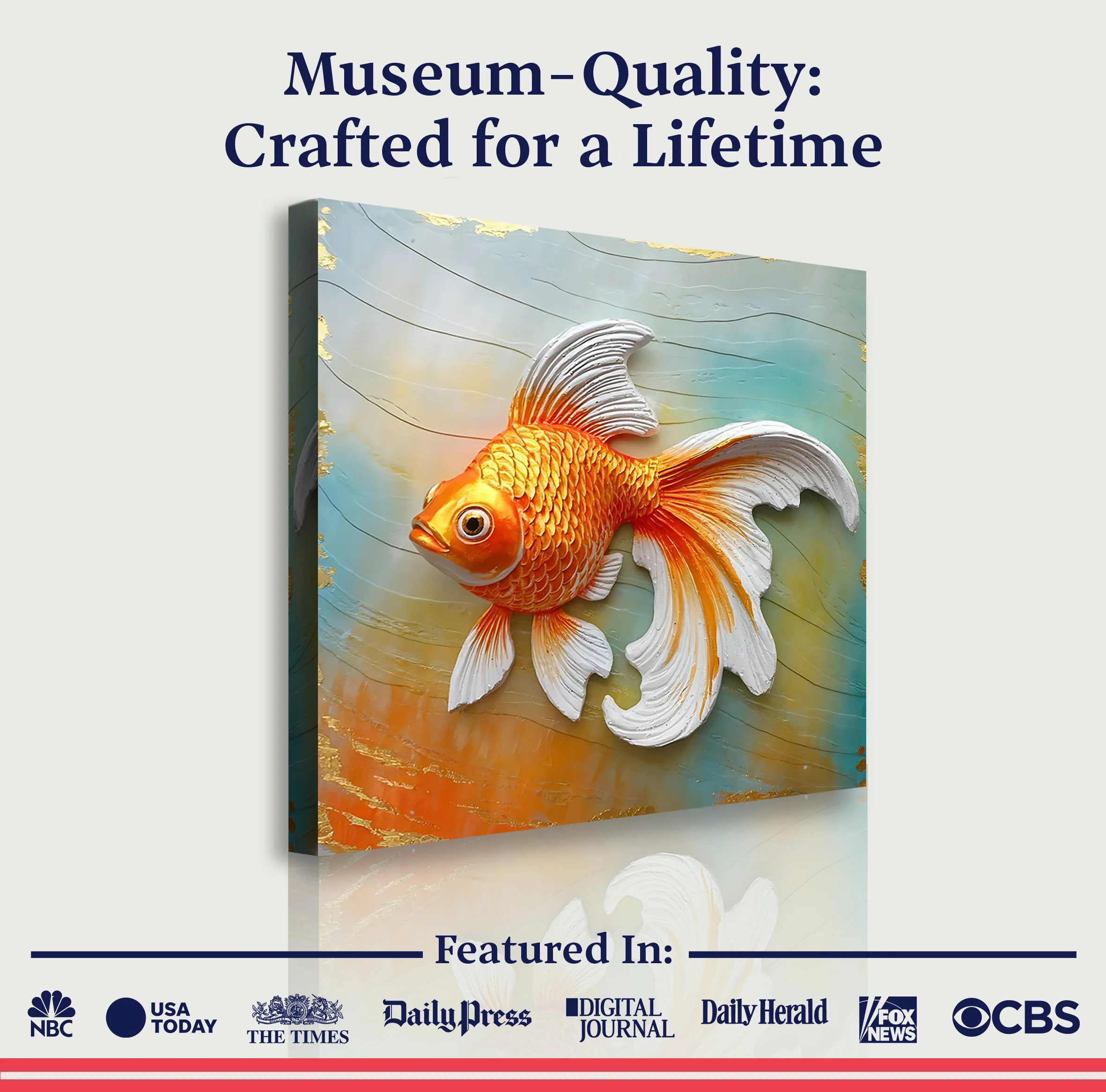 3D Goldfish Wall Art - Image 6
