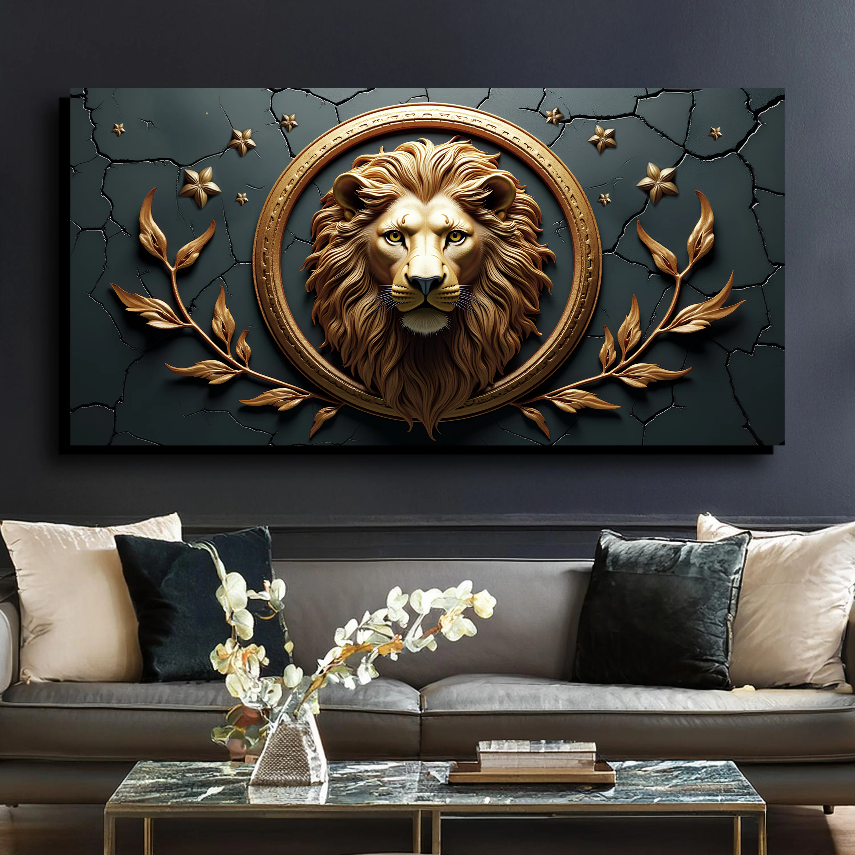 3D Majestic Lion Wall Art - Image 2