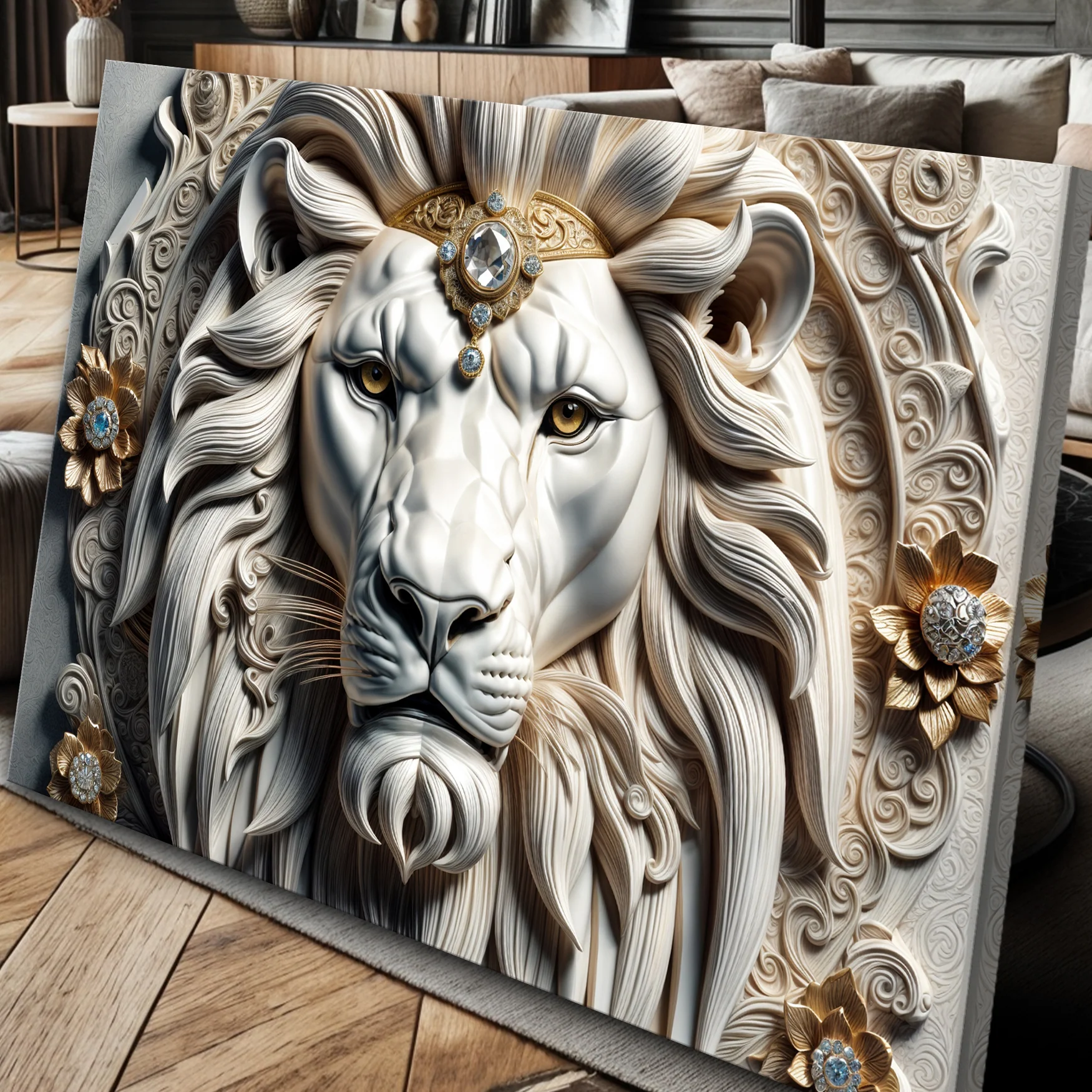3D Majestic Lion Wall Art II - Image 5