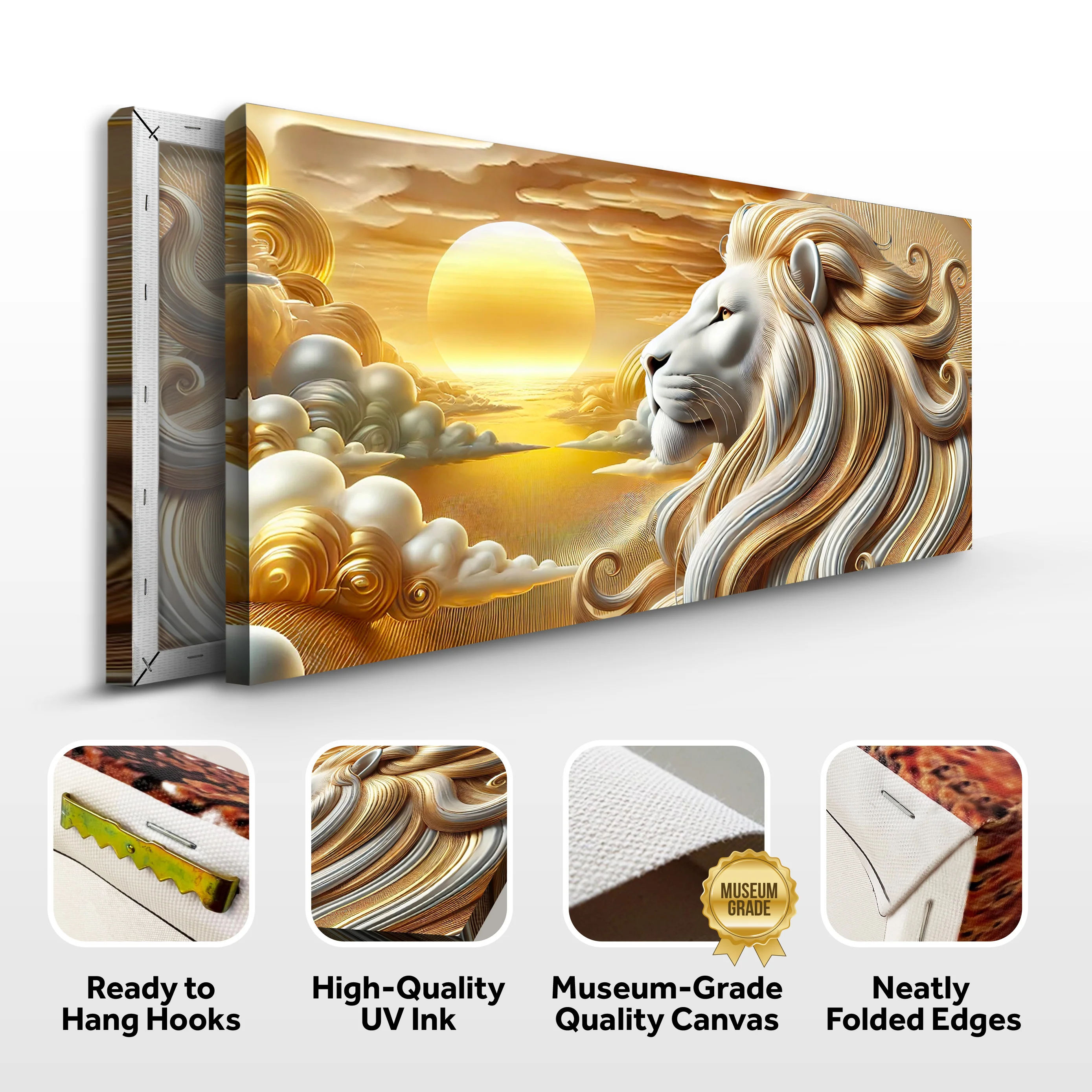 3D Majestic Lion Wall Art V - Image 8