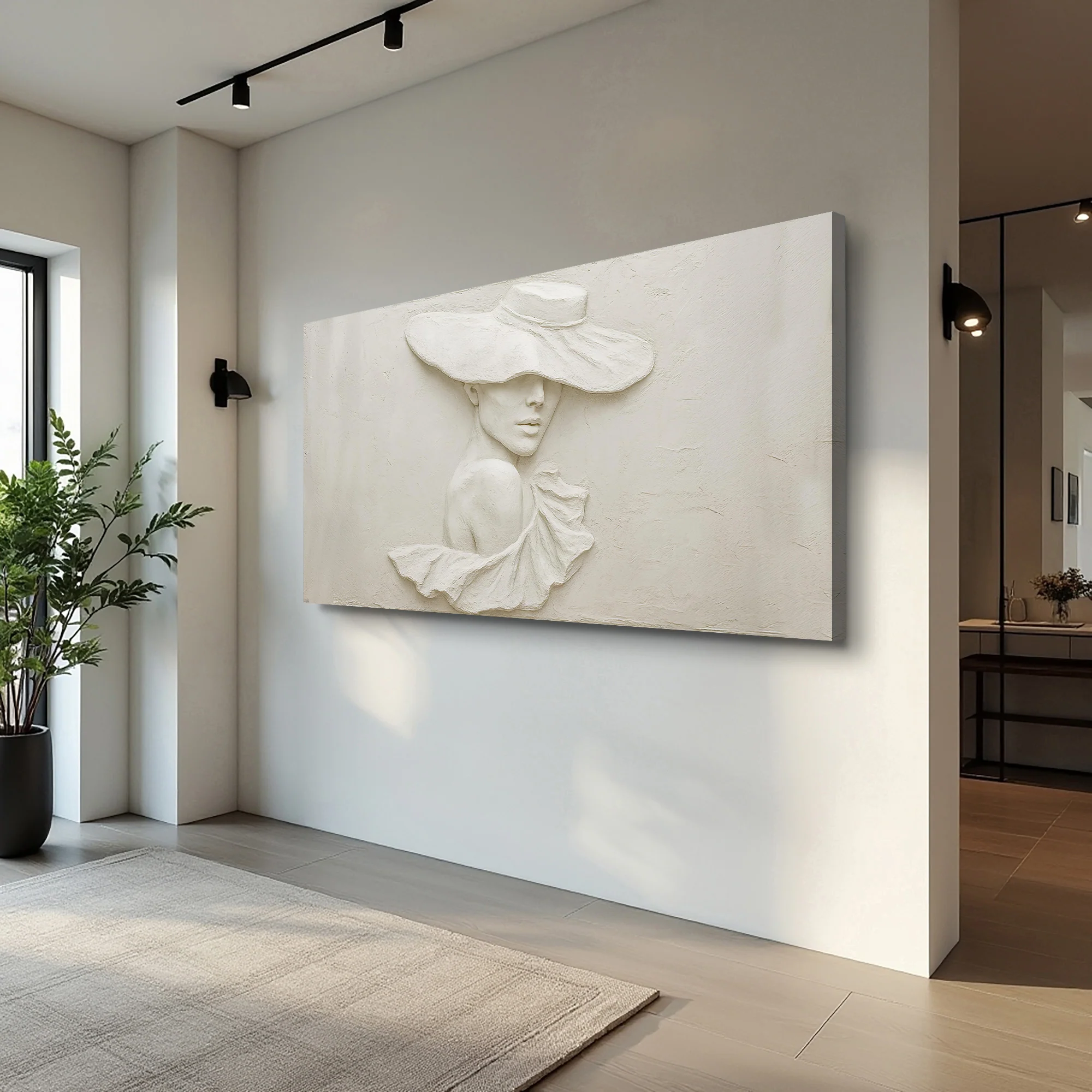 3D Minimalist Female Portrait Wall Art - Image 3