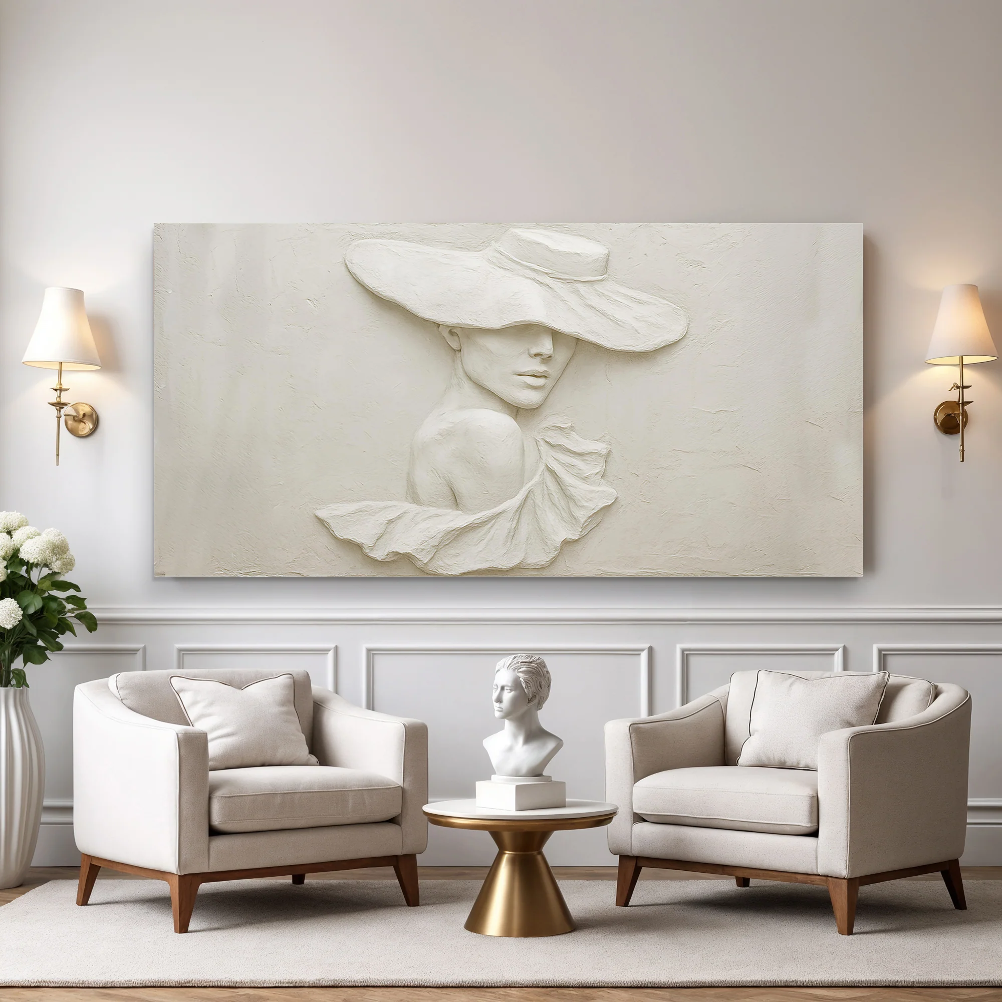 3D Minimalist Female Portrait Wall Art - Image 4