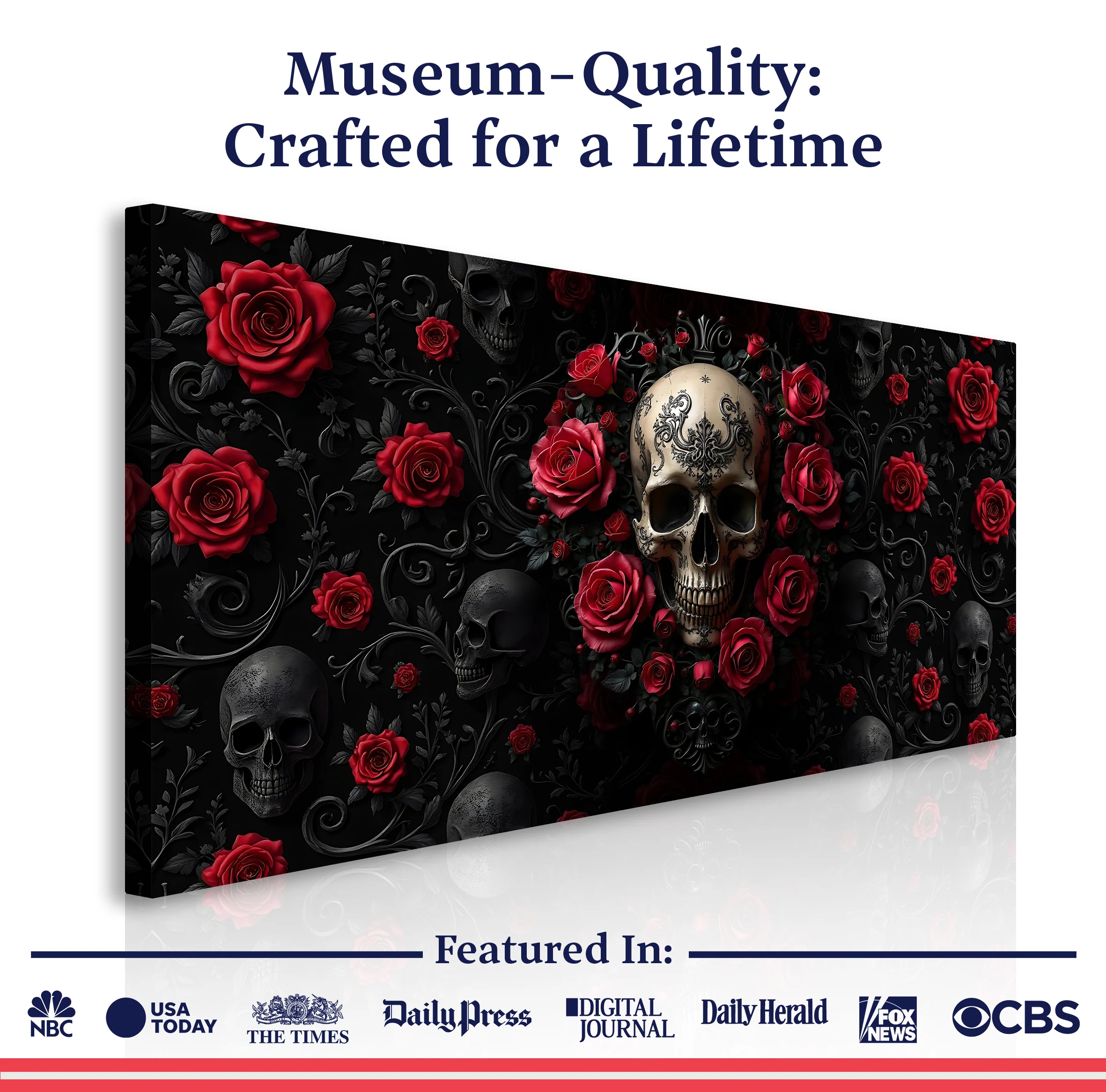 3D Rose and Skull Wall Art III - Image 6