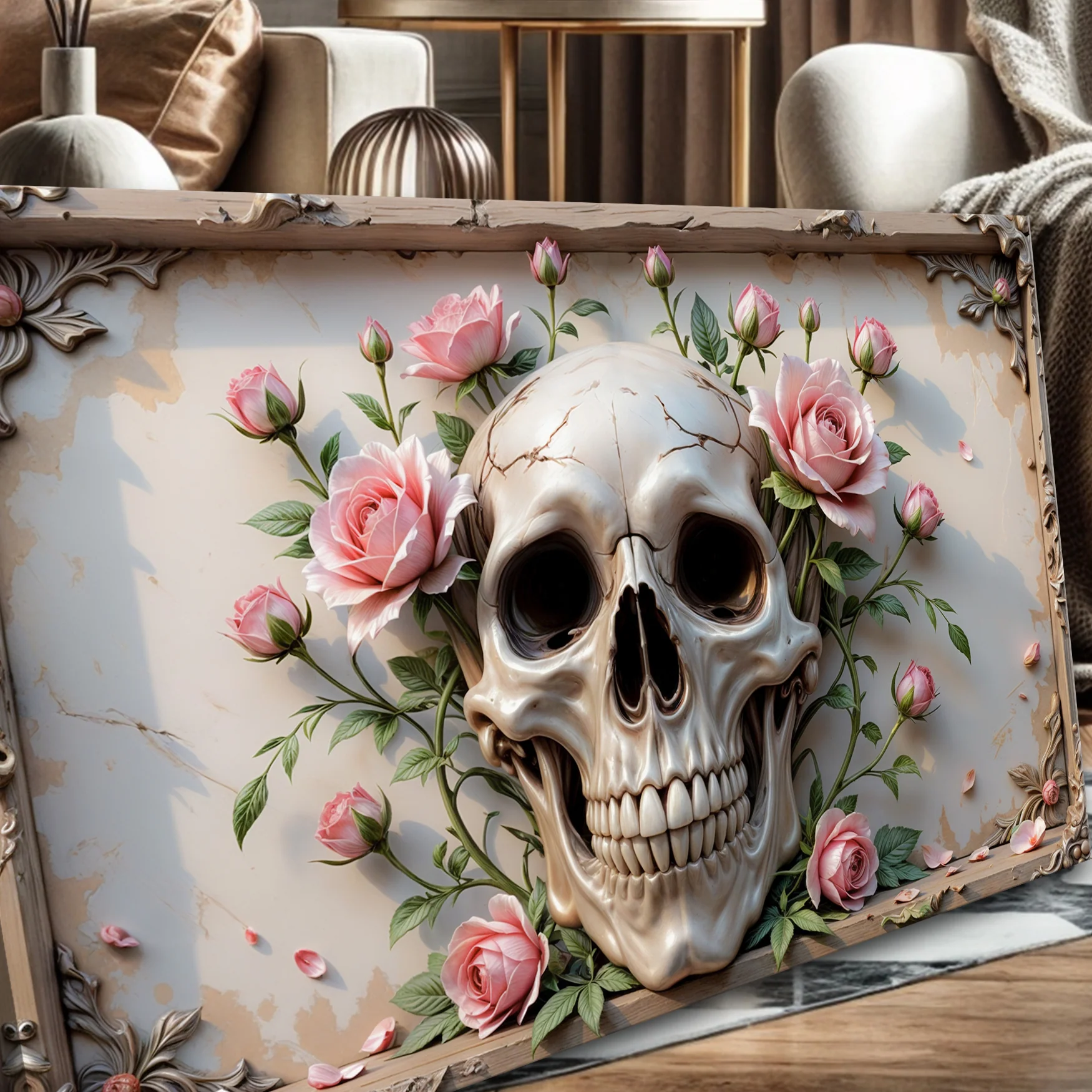 3D Rose And Skull Wall Art V - Image 5