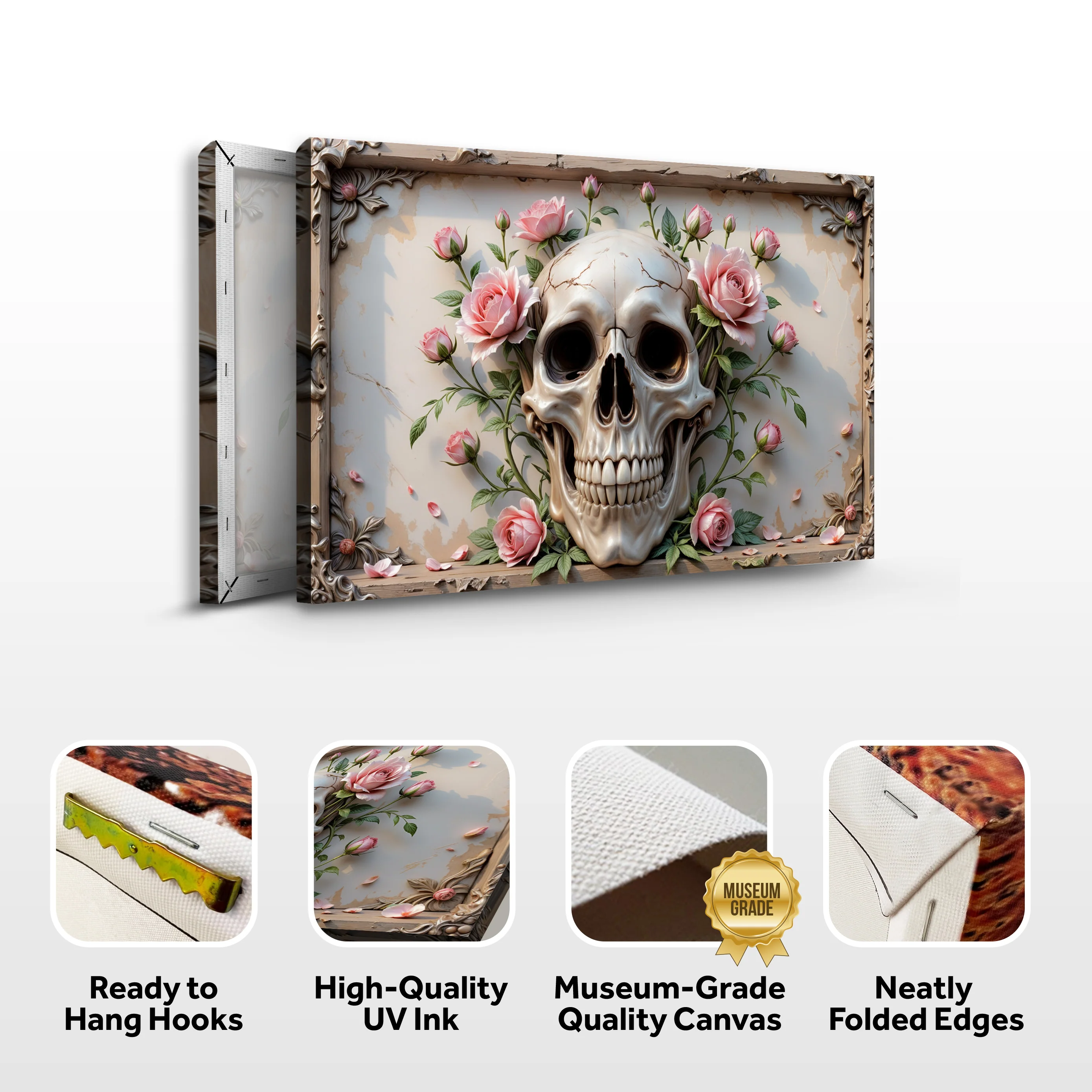 3D Rose And Skull Wall Art V - Image 8