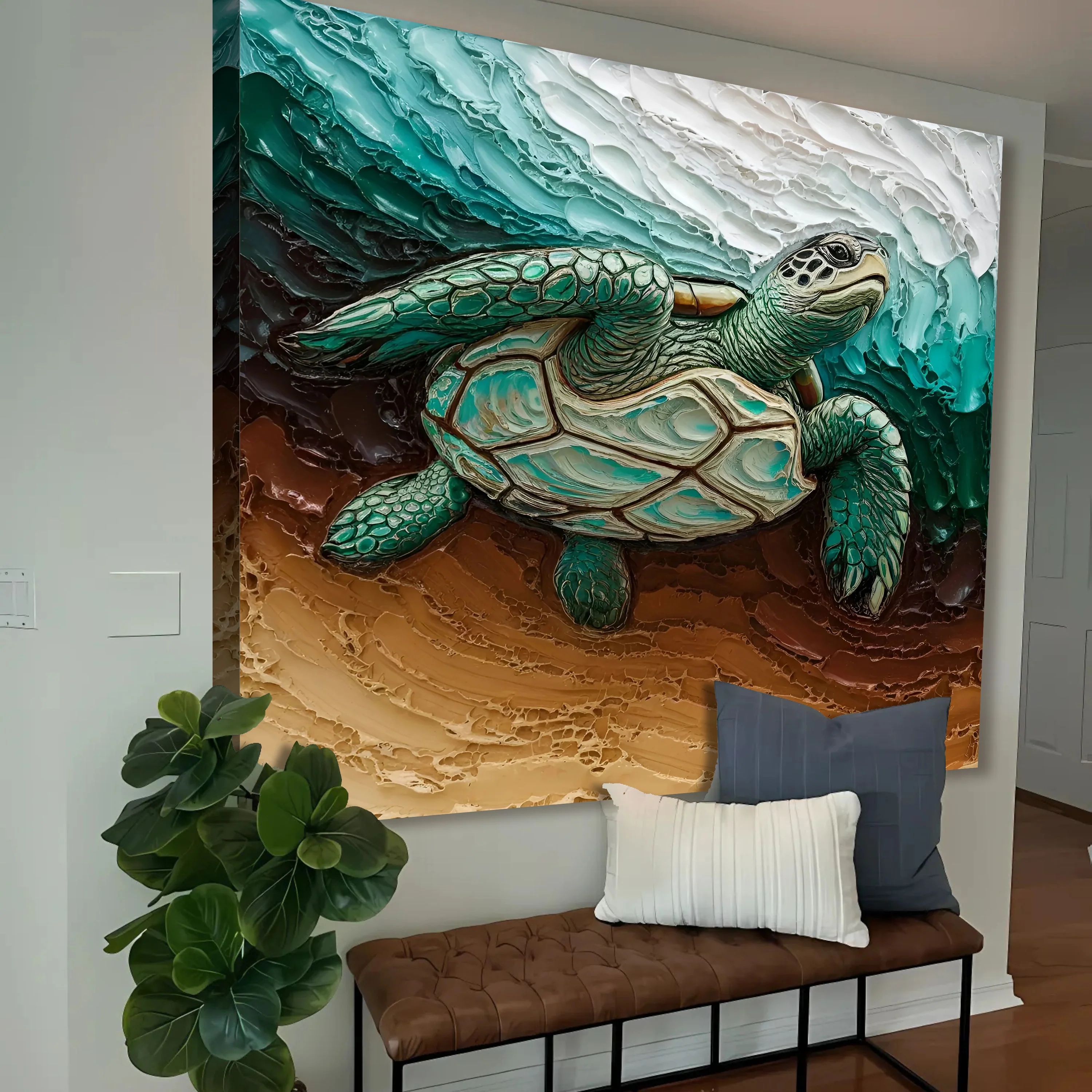 3D Turtle Wall Art - Image 2