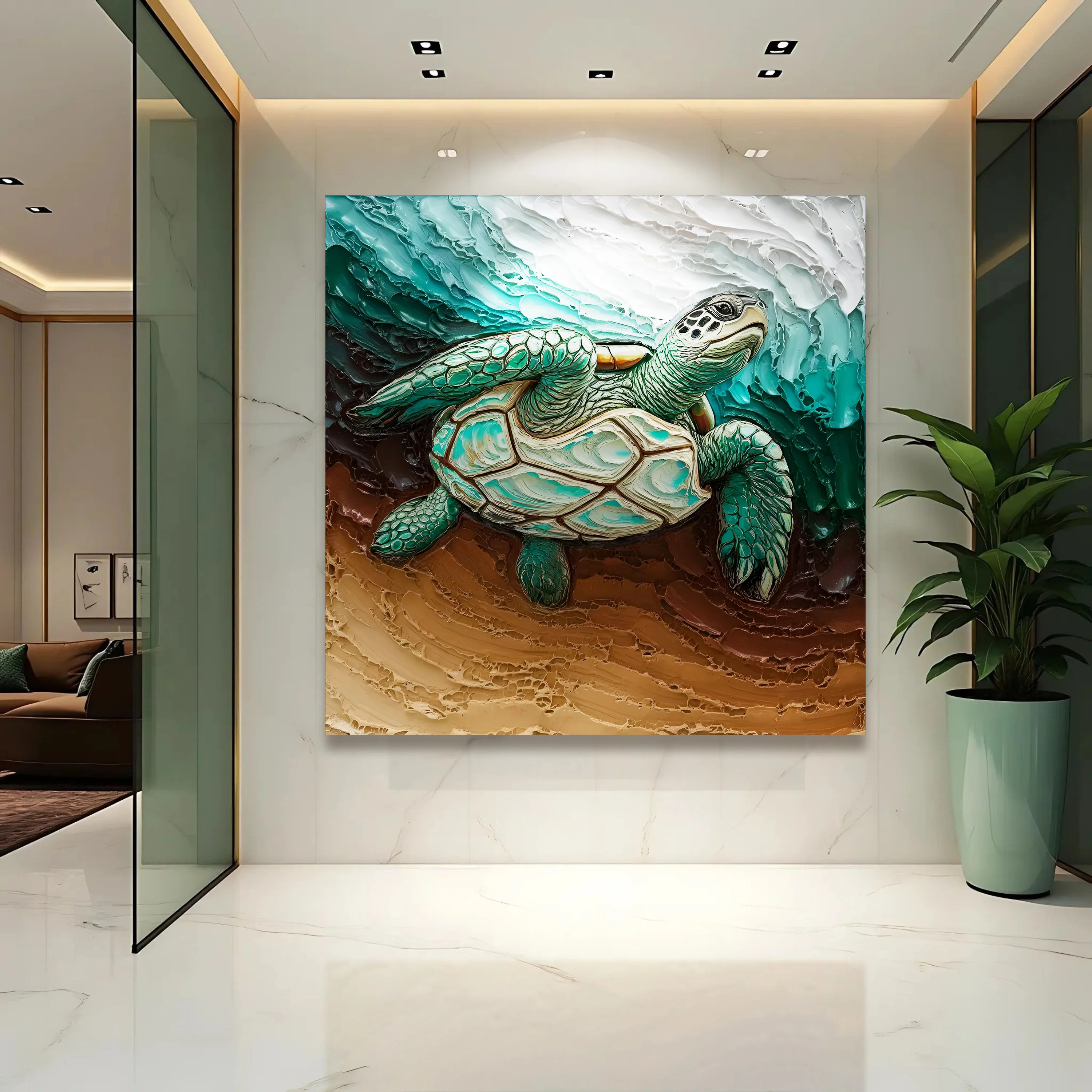 3D Turtle Wall Art - Image 3
