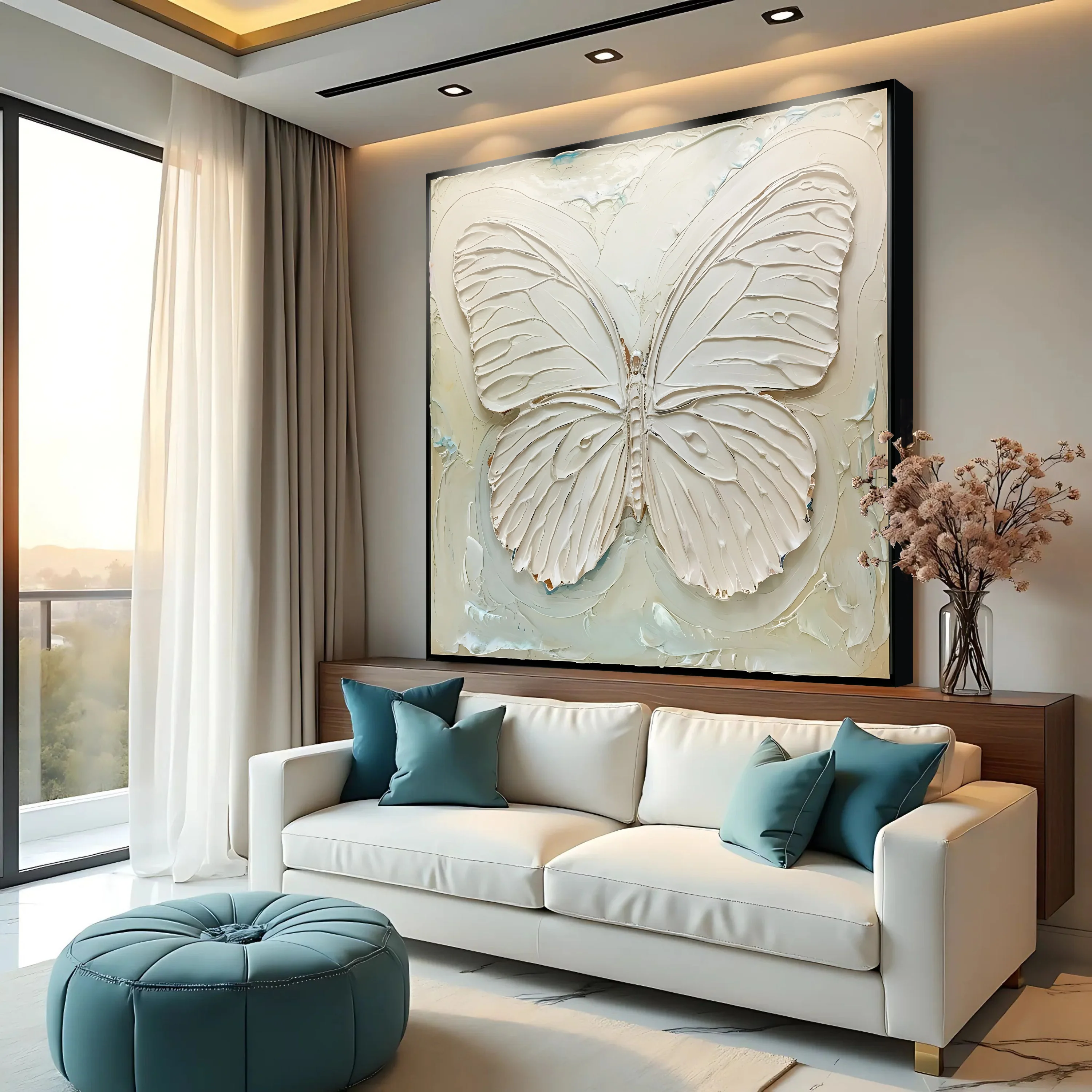 3D White Butterfly Wall Art - Image 5