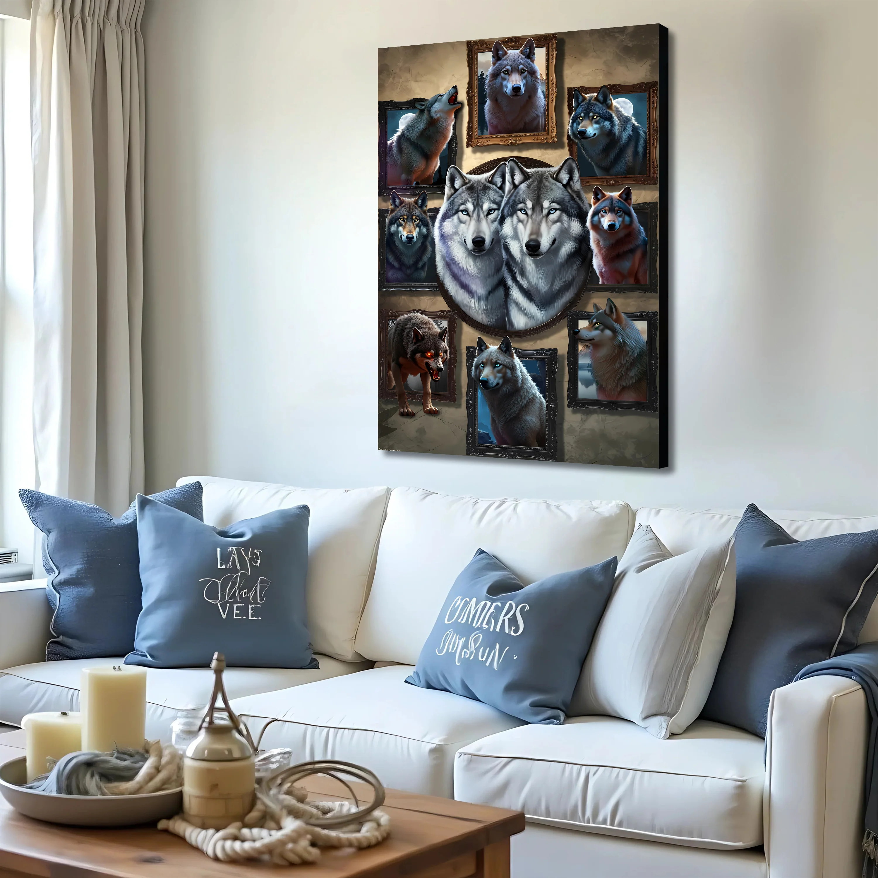 3D Wolf Collage Wall Art - Image 4
