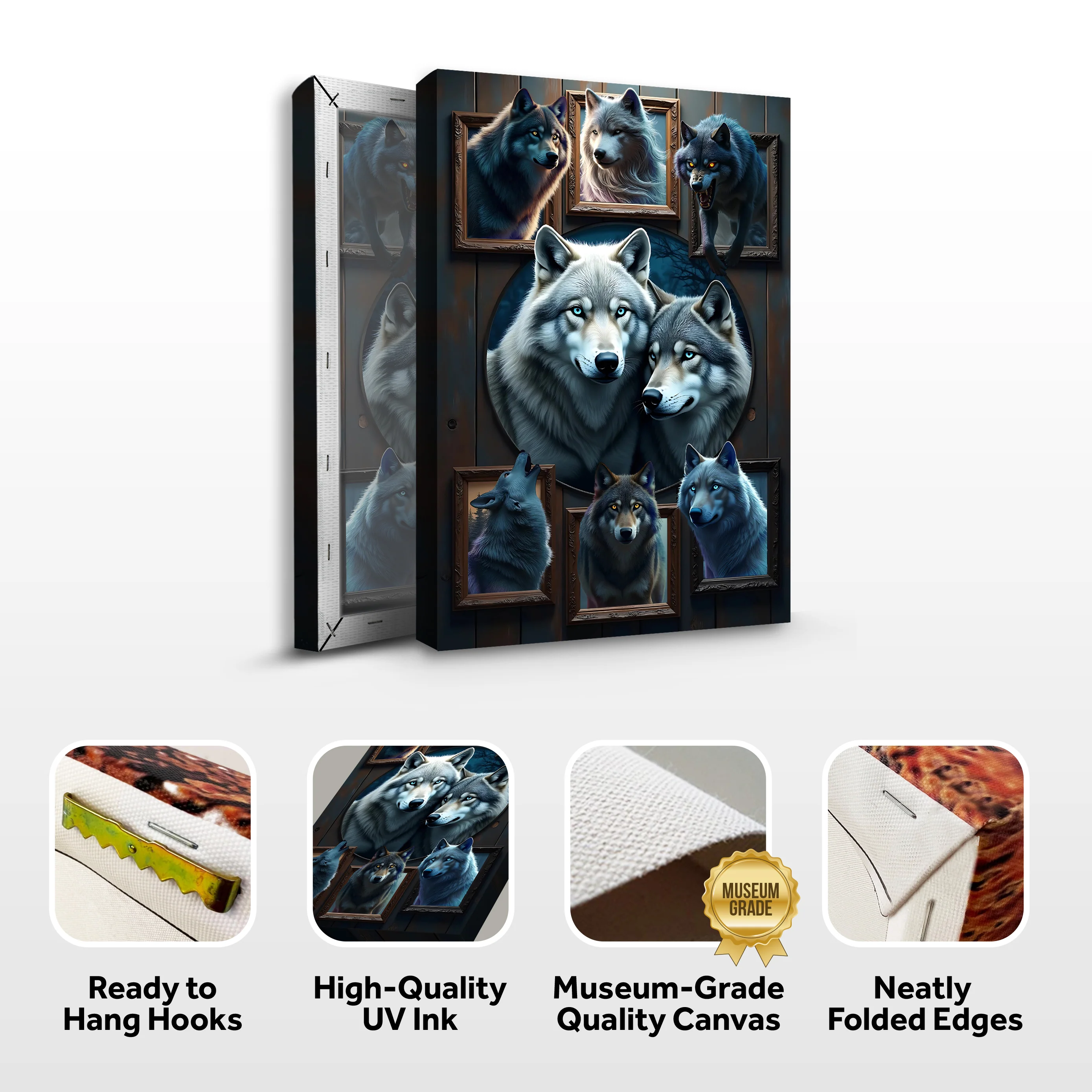 3D Wolf Collage Wall Art II - Image 8
