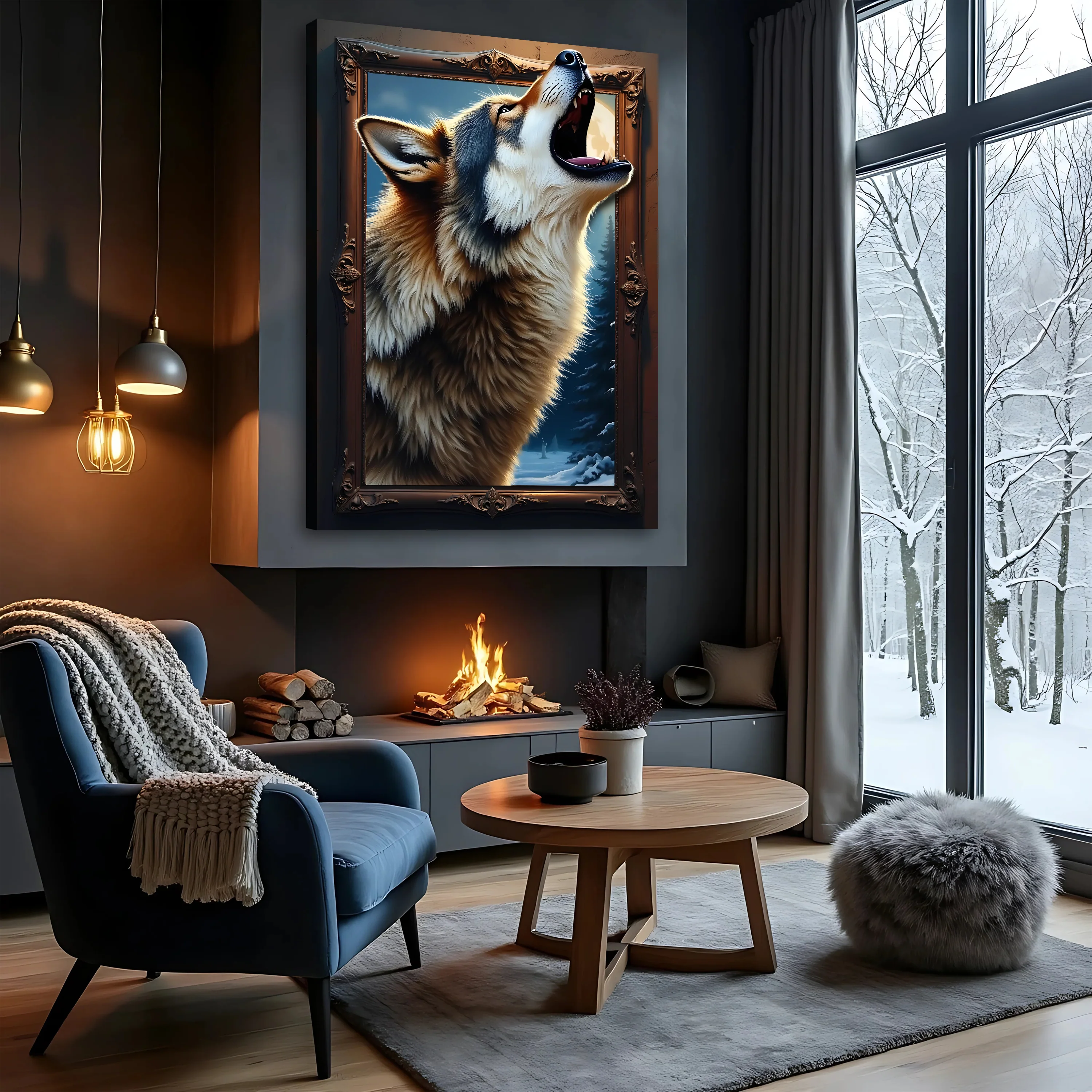 3D Wolf Wall Art - Image 3