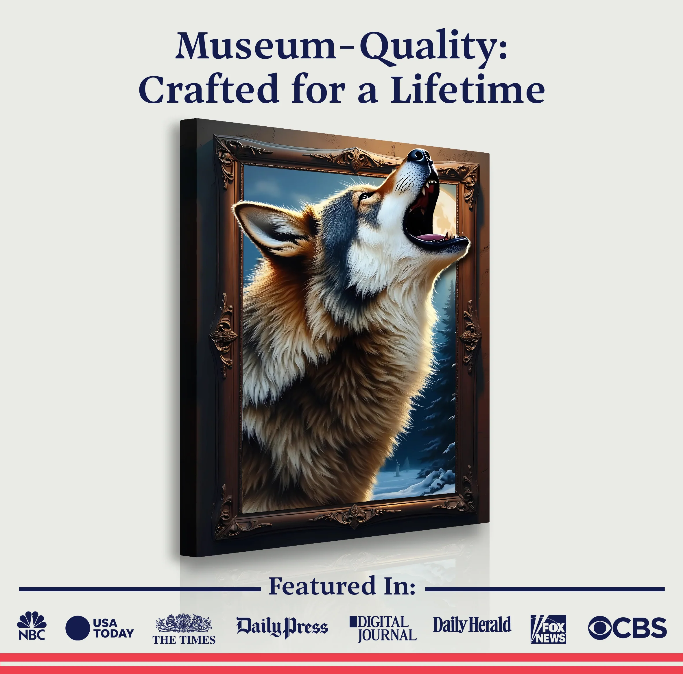 3D Wolf Wall Art - Image 6