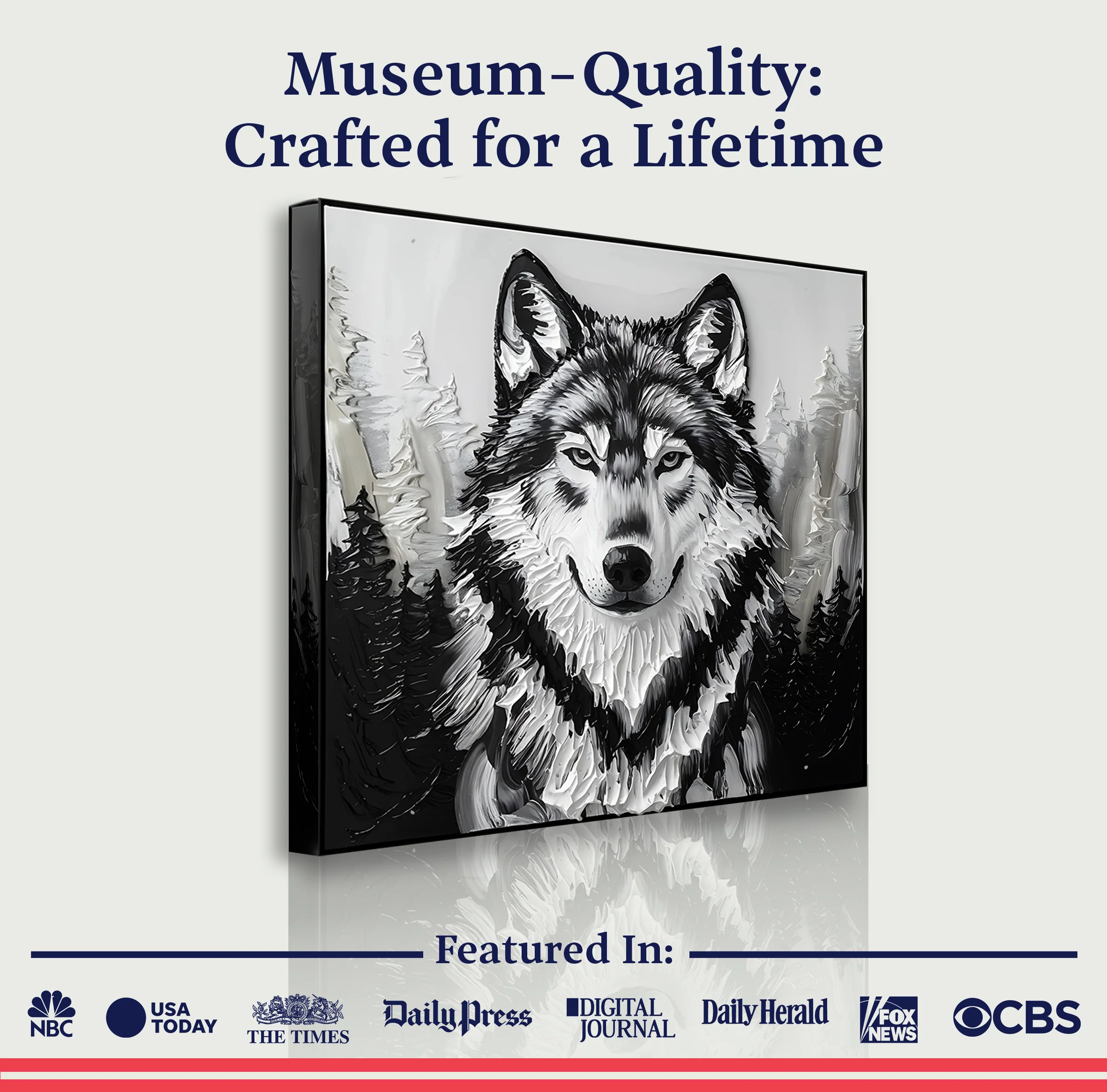 3D Wolf Wall Art IV - Image 6