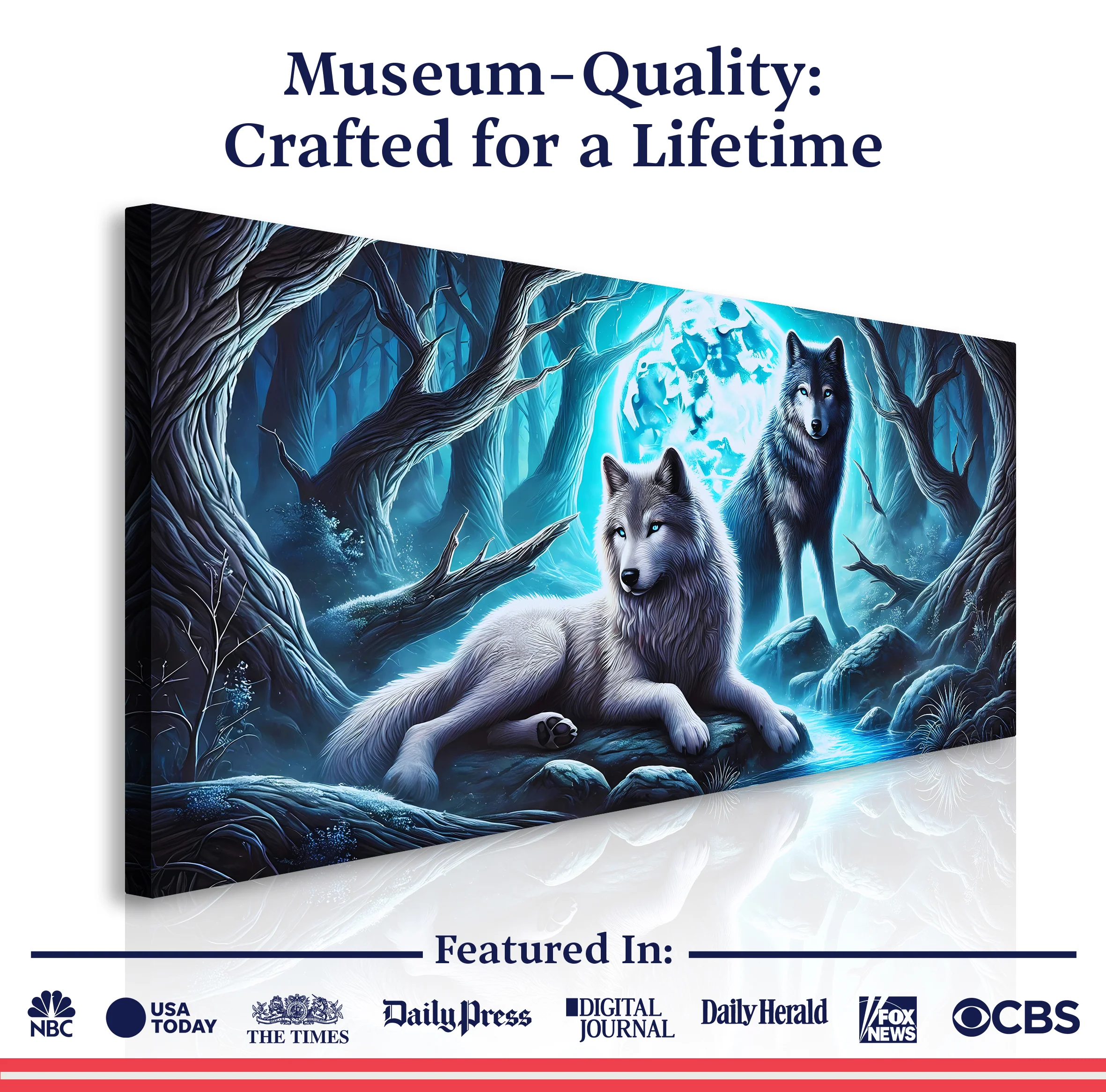 3D Wolves Wall Art - Image 6