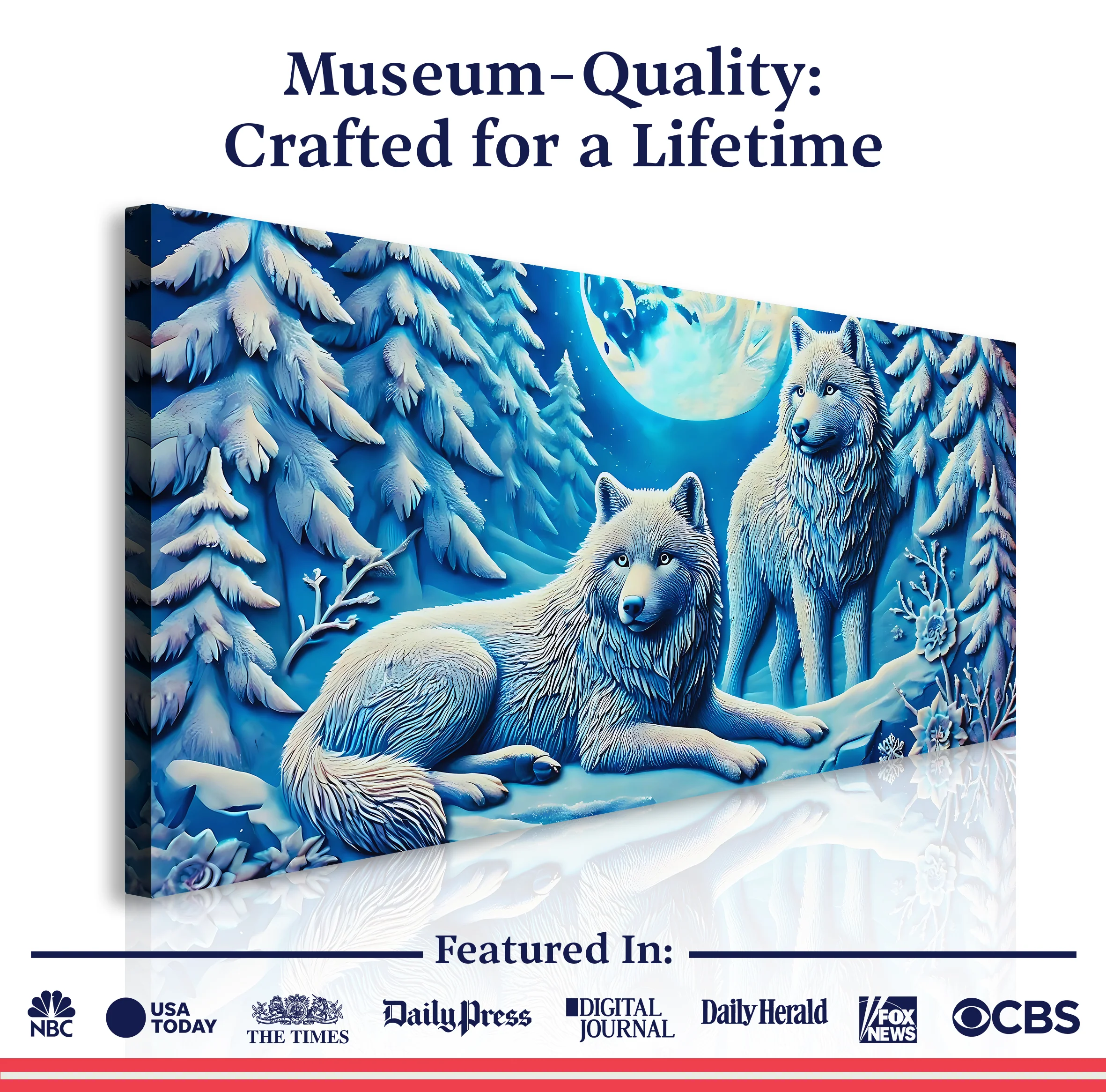 3D Wolves Wall Art V - Image 6