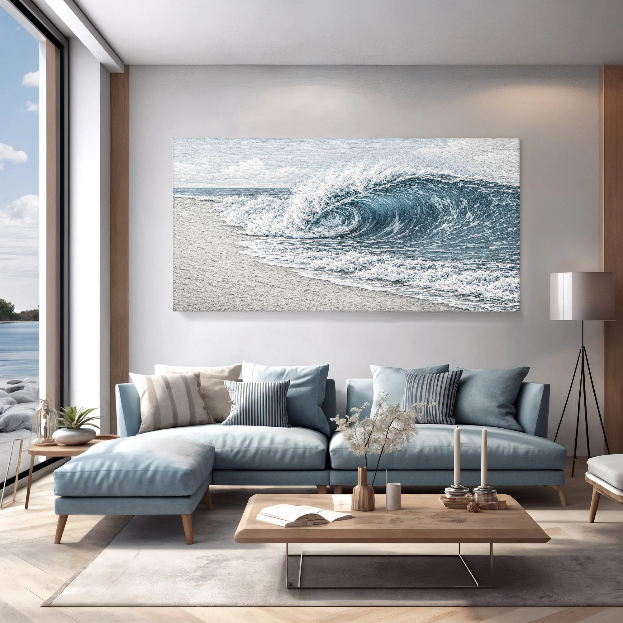 Abstract Beach Shore Wall Art III - Image 4