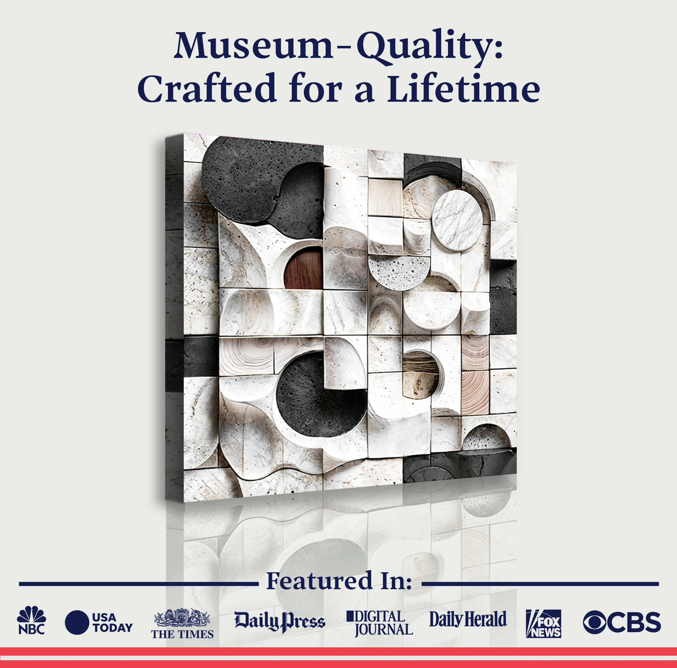 Abstract Black & White Wall Sculpture Wall Art - Image 7