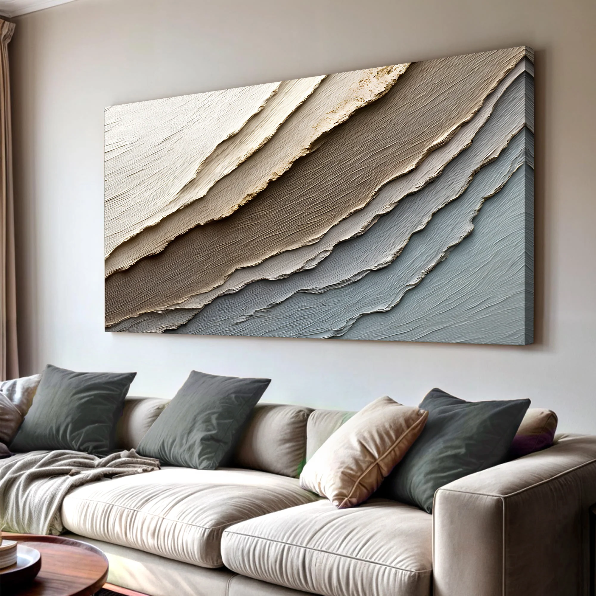 Abstract Earth Tones Wall Art - Image 2