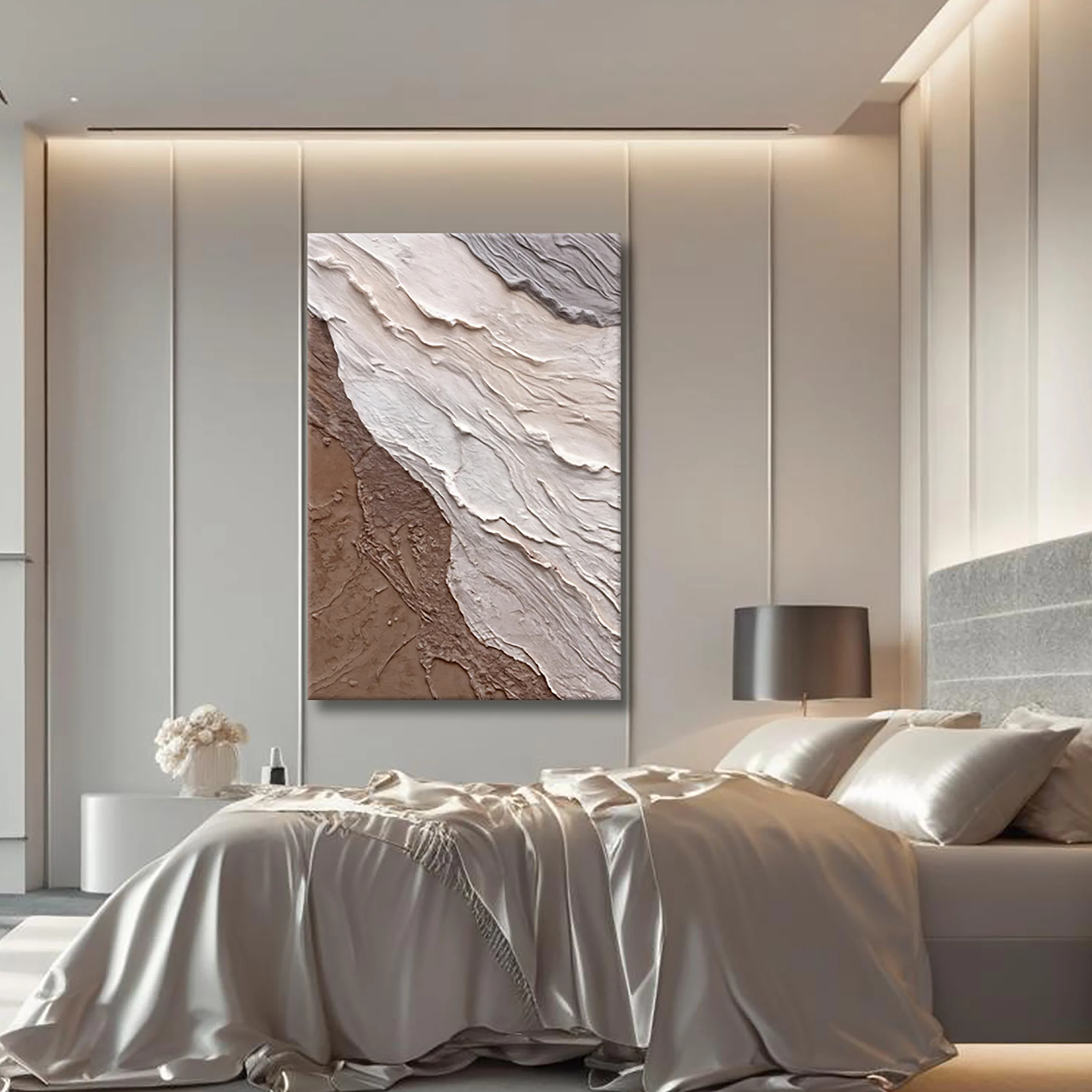 Abstract Earthy Waves Wall Art - Image 4