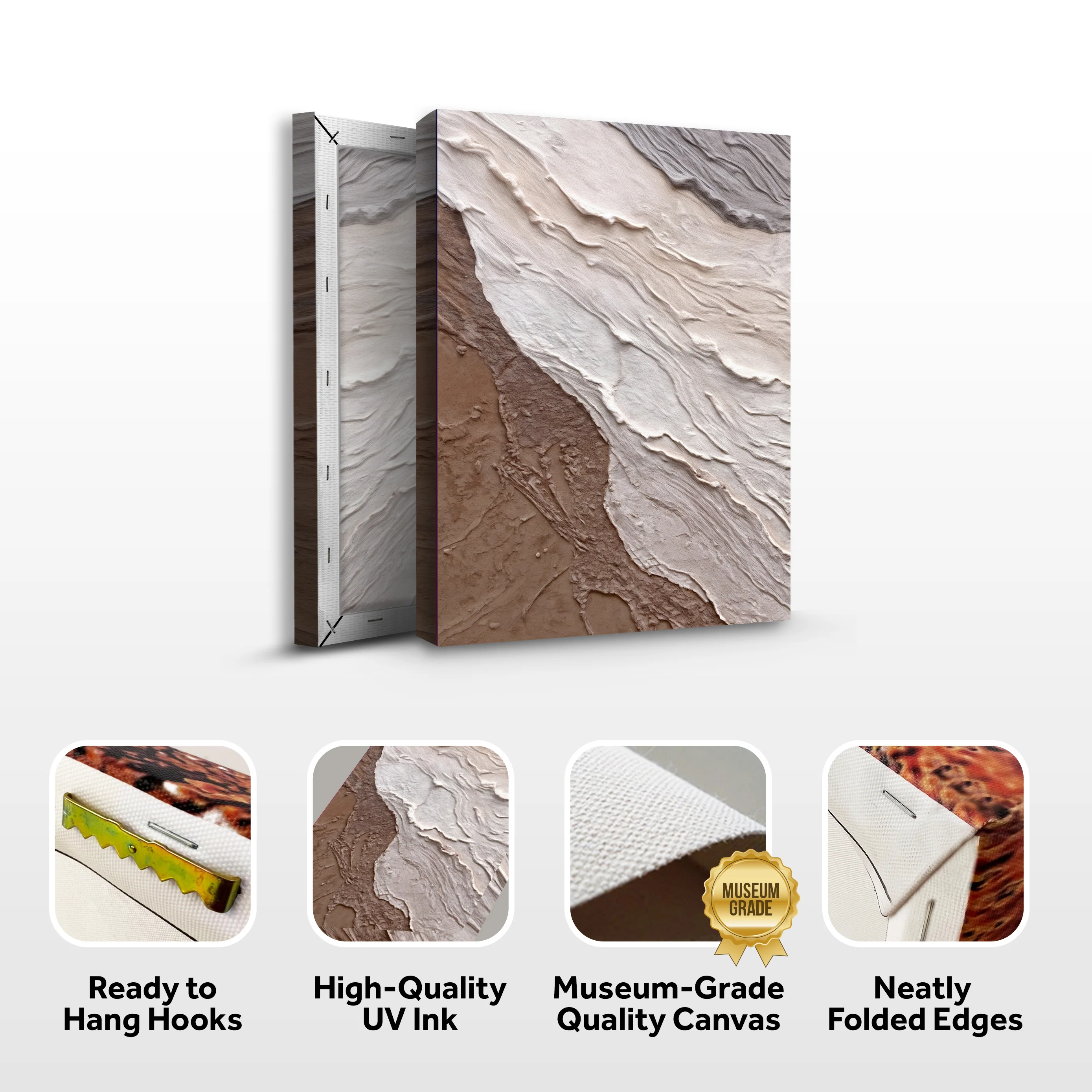 Abstract Earthy Waves Wall Art - Image 8