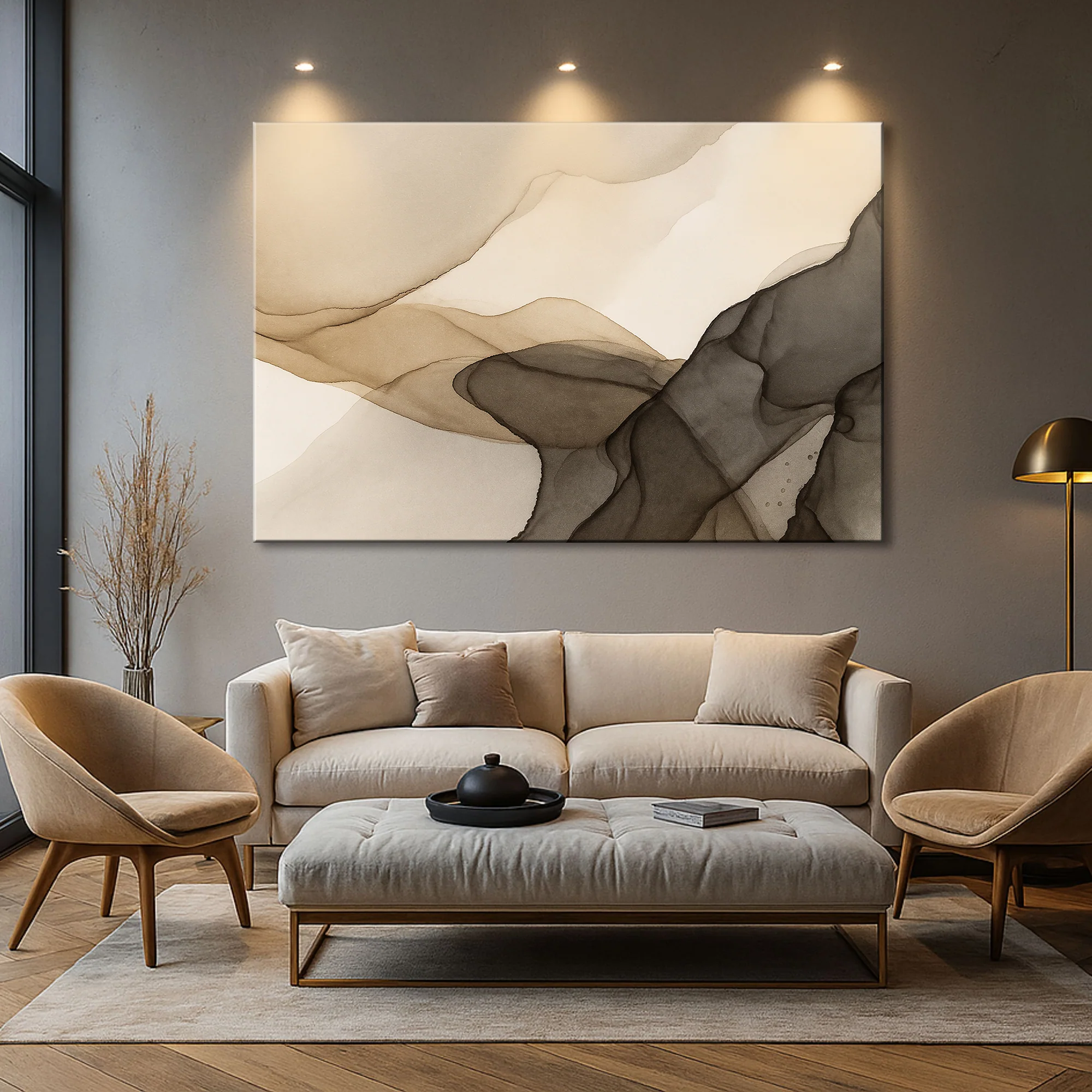 Abstract Fluid Design Wall Art - Image 3
