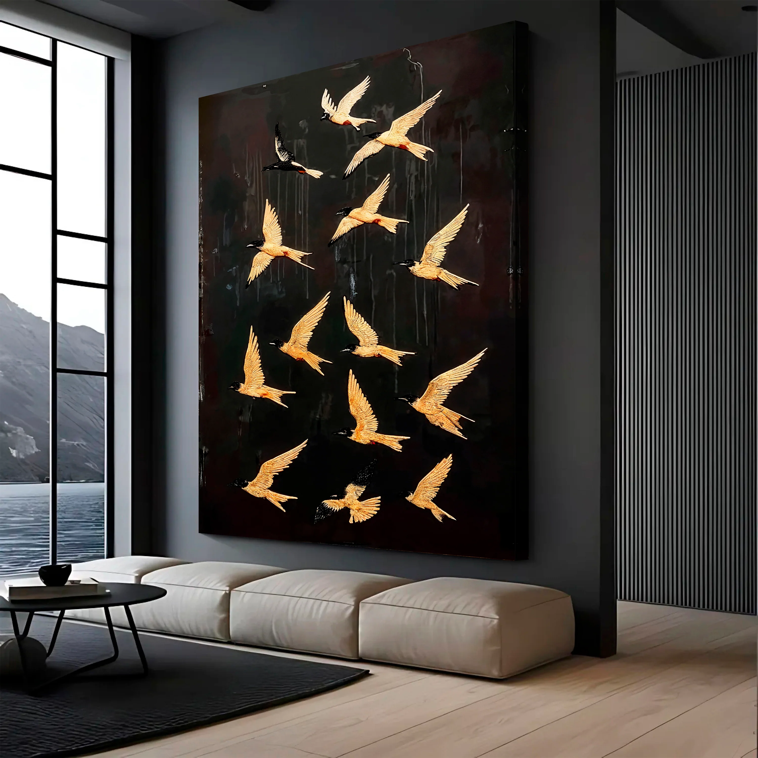 Abstract Flying Swallow Wall Art - Image 2