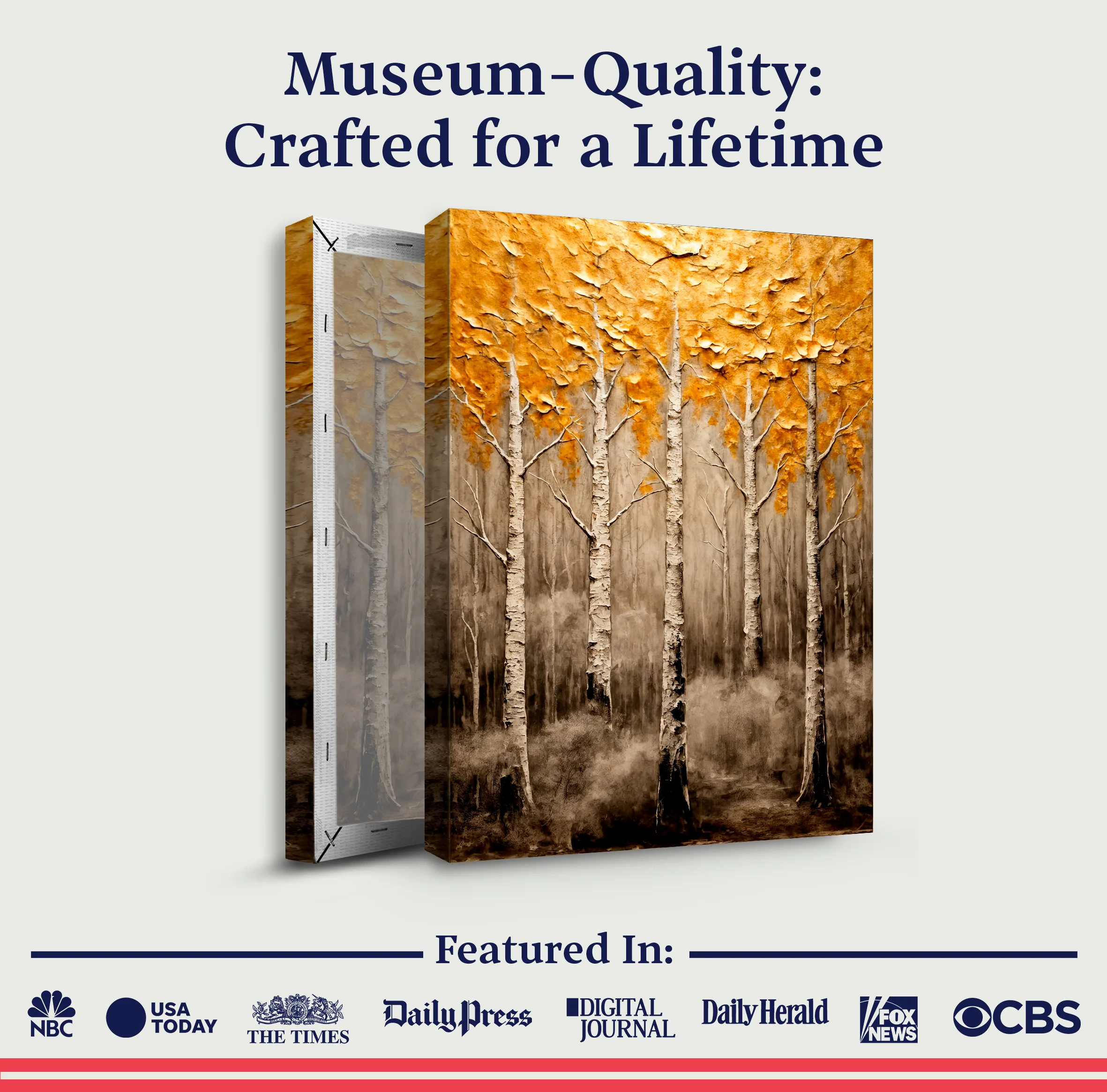 Abstract Gold Trees Wall Art - Image 6