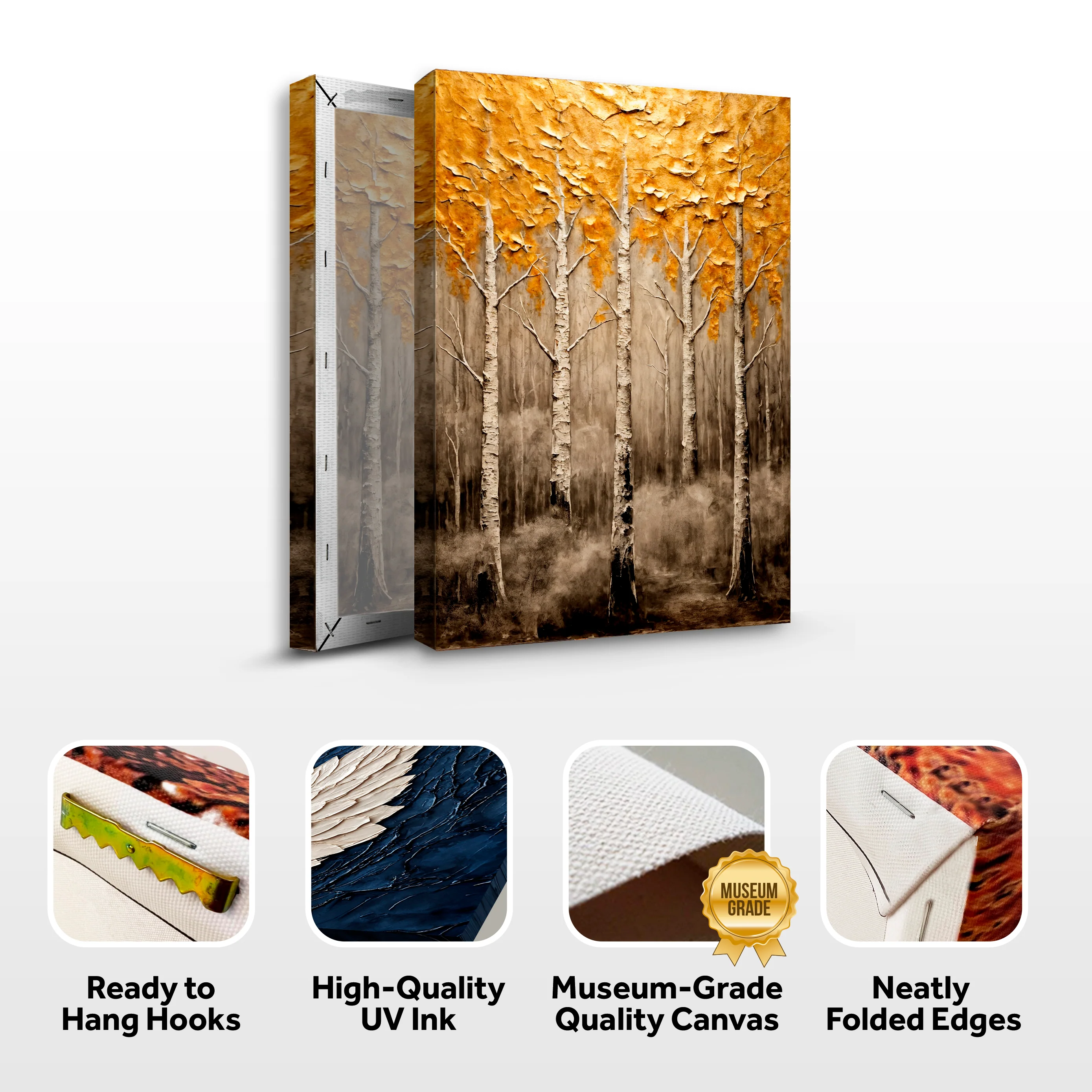 Abstract Gold Trees Wall Art - Image 8