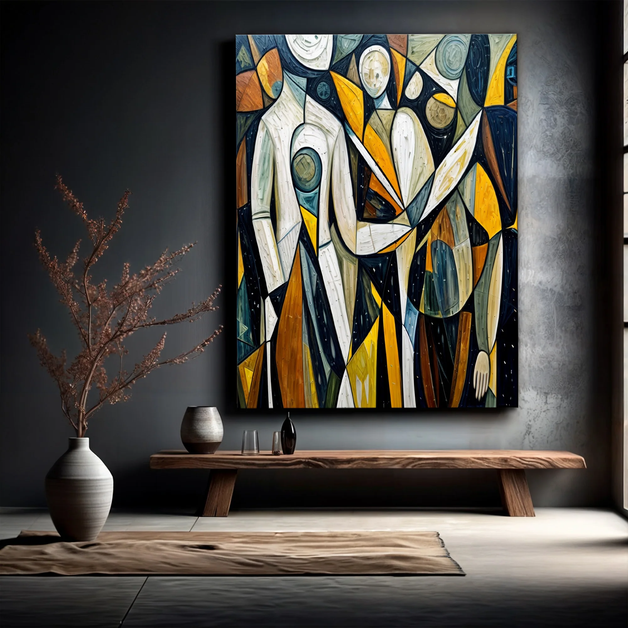 Abstract Human Connection Wall Art - Image 2
