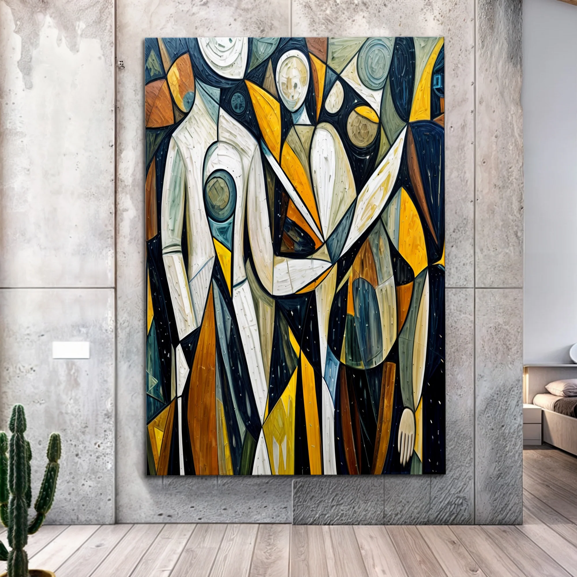 Abstract Human Connection Wall Art - Image 3
