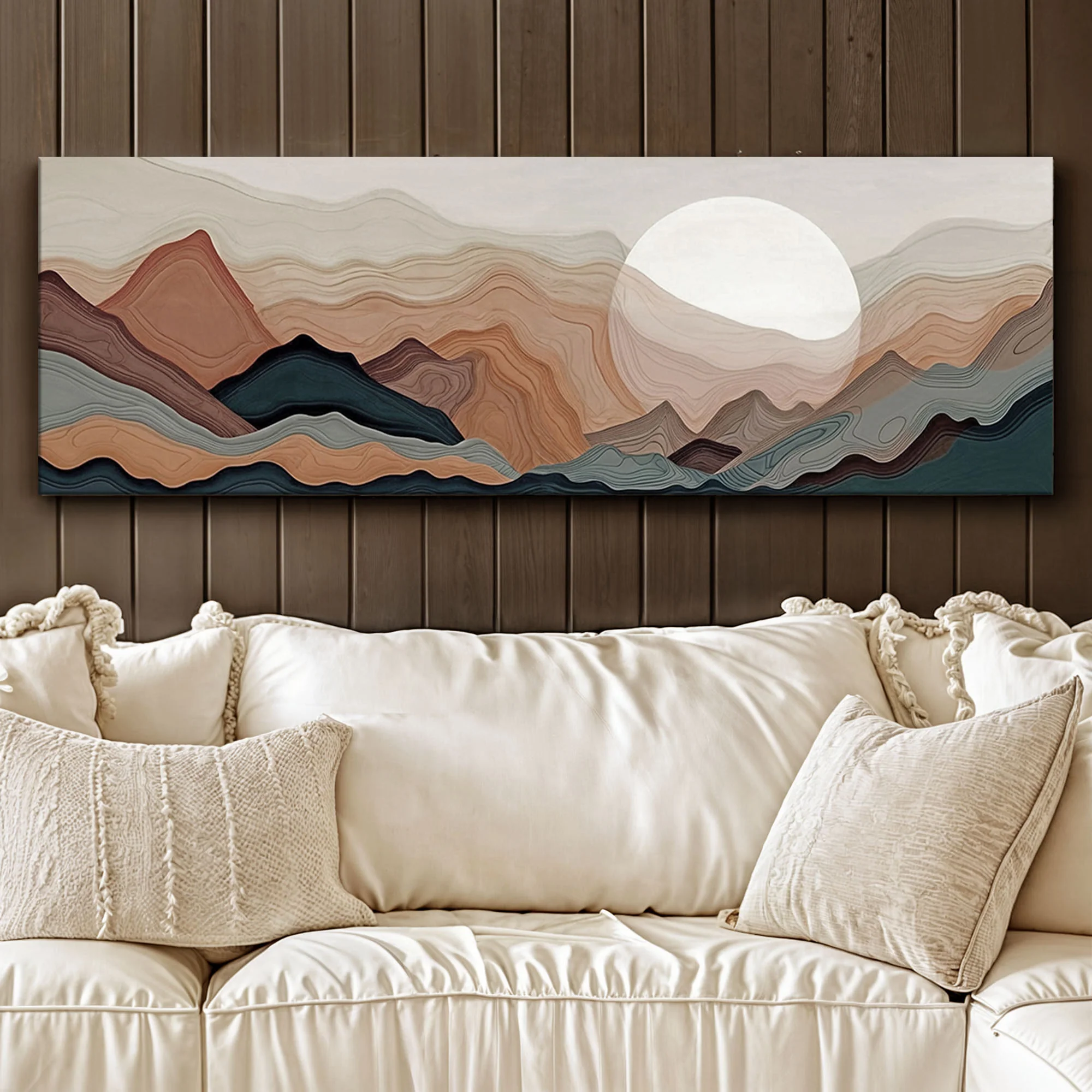 Abstract Mountains Landscape Wall Art - Image 2