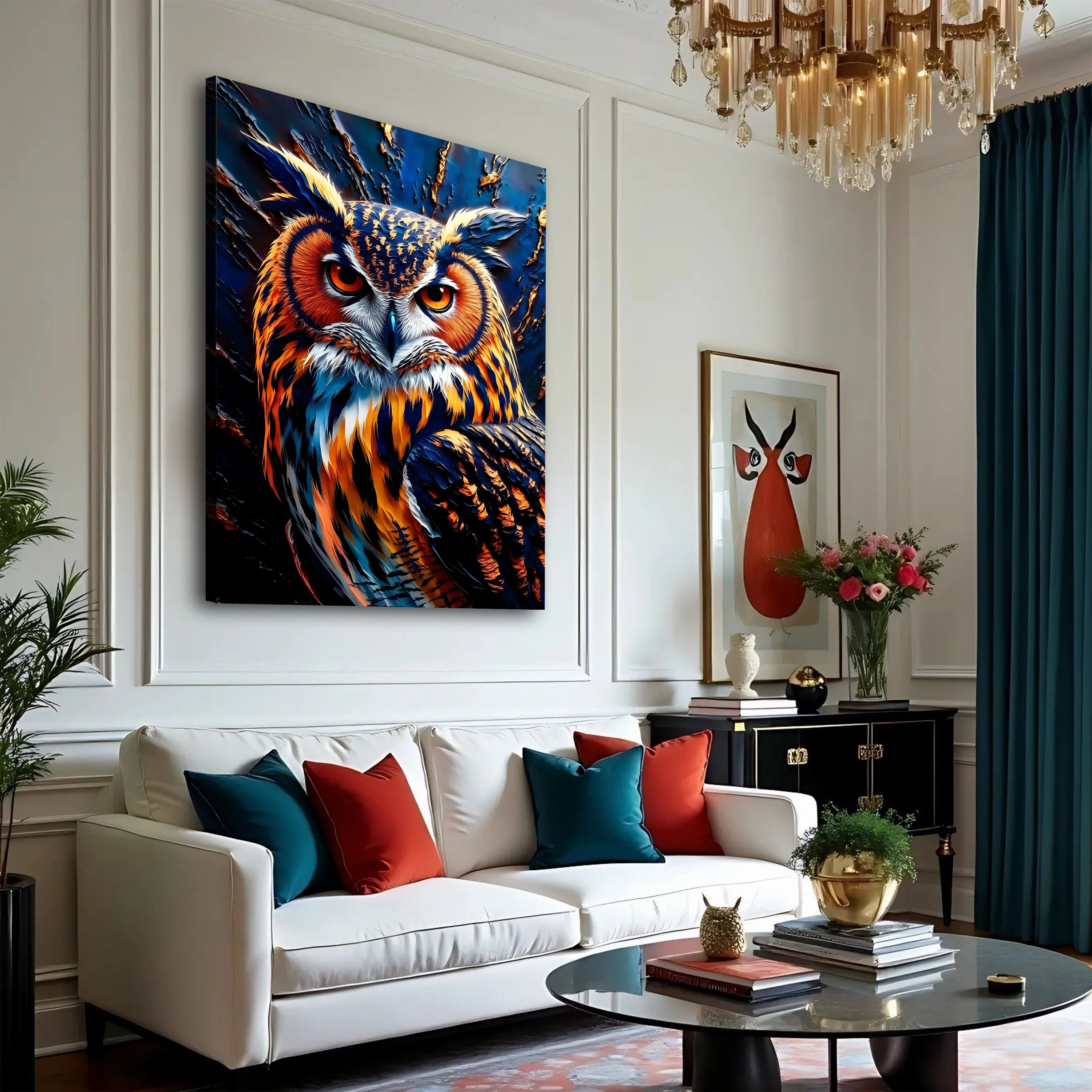 Abstract Owl Wall Art - Image 3