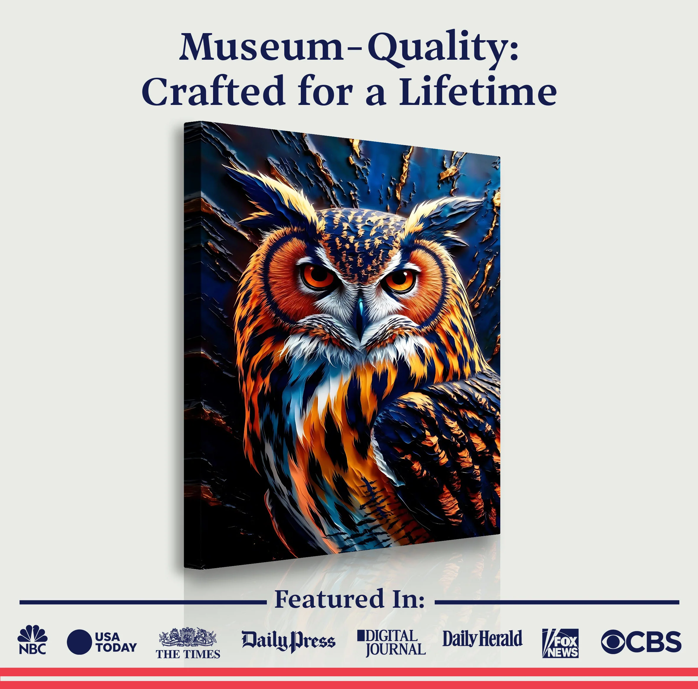 Abstract Owl Wall Art - Image 6