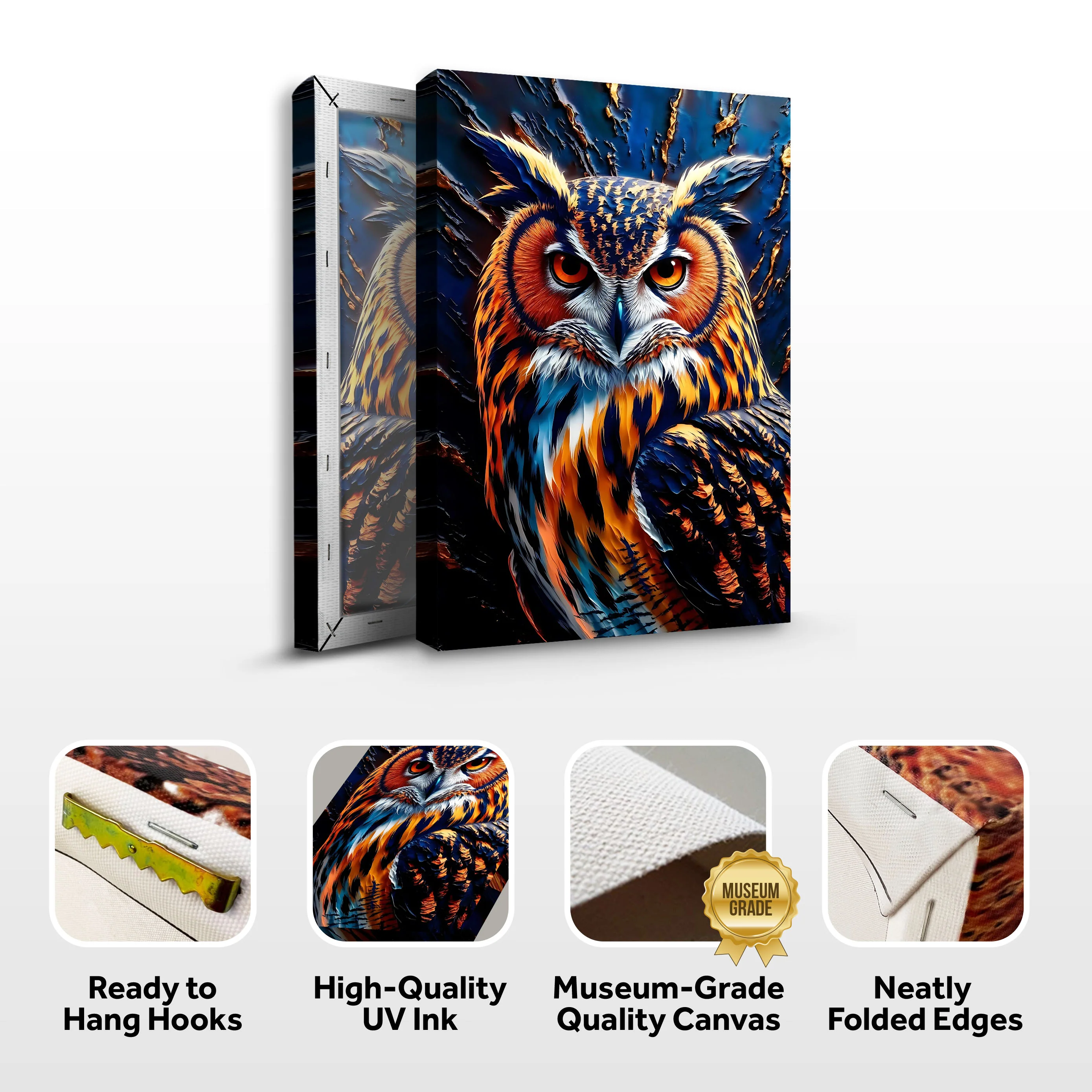 Abstract Owl Wall Art - Image 8