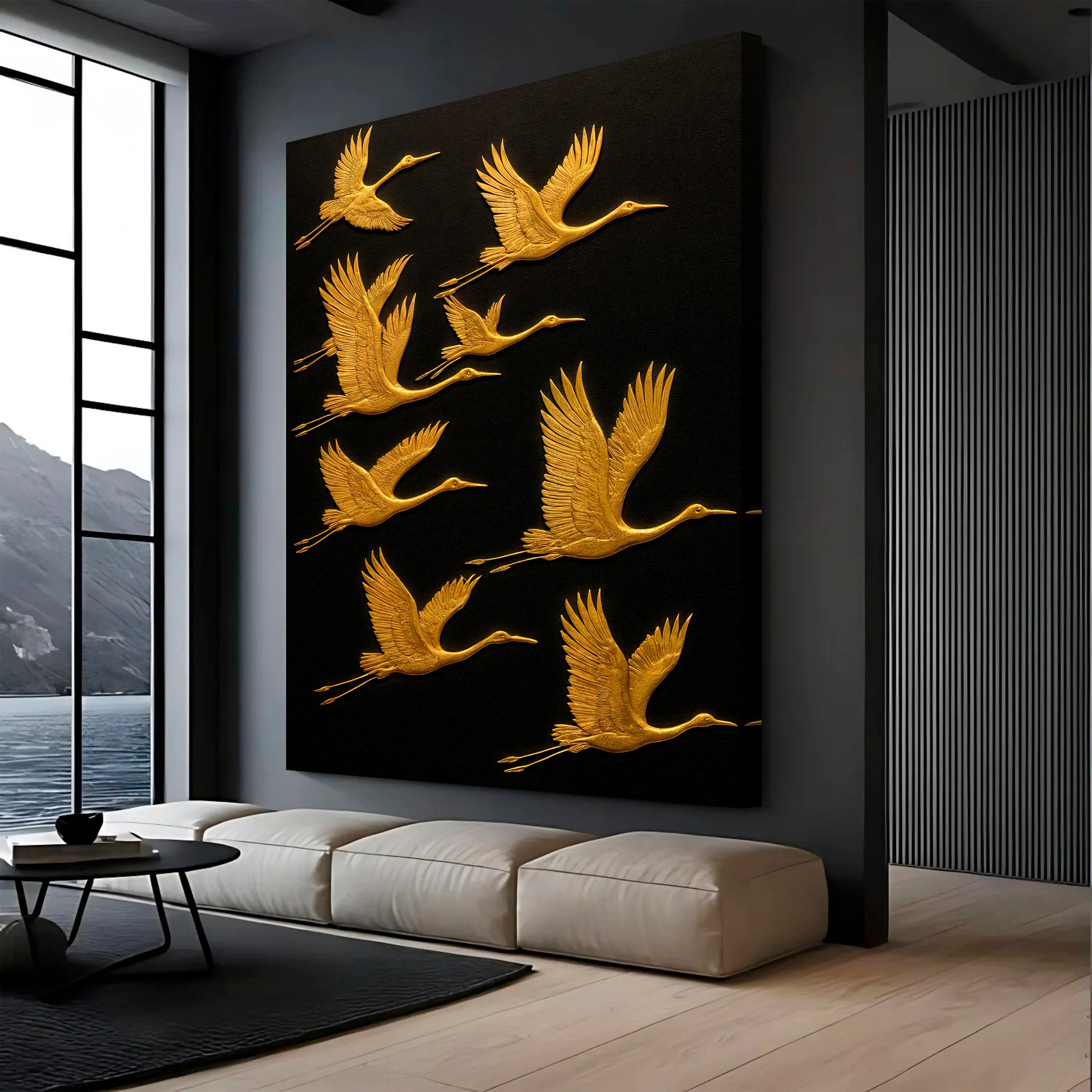 Abstract Sandhill Cranes Wall Art - Image 2